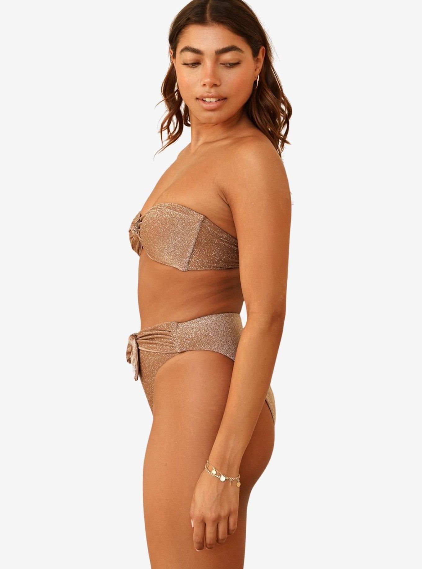 Dippin' Daisy's Cacao Shay Bandeau Bikini Top, , hi-res