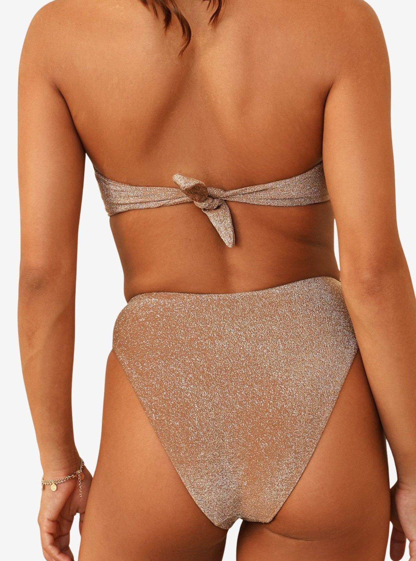 Dippin' Daisy's Cacao Shay Bandeau Bikini Top, BROWN, alternate