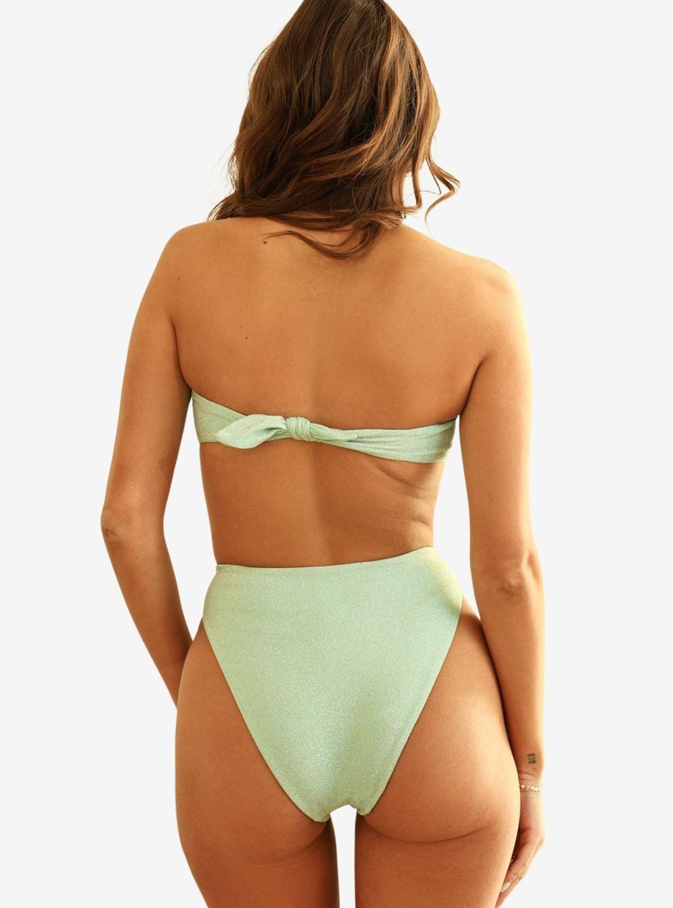 Dippin' Daisy's Aqua Shay Bandeau Bikini Top, BLUE, alternate