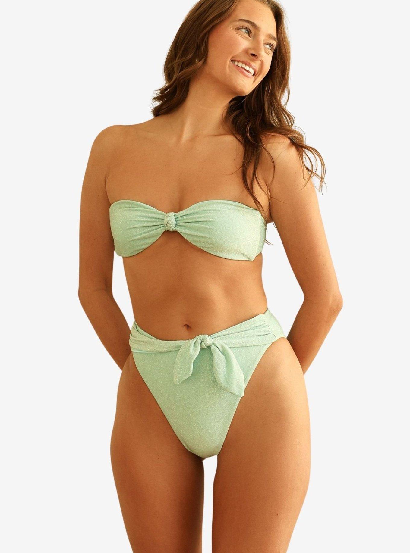 Dippin' Daisy's Aqua Shay Bandeau Bikini Top, BLUE, alternate