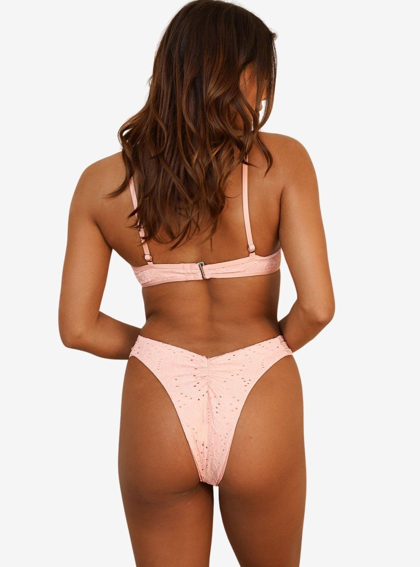 Dippin' Daisy's Blossom Siena Thong Bikini Bottom, PINK, alternate - view 3