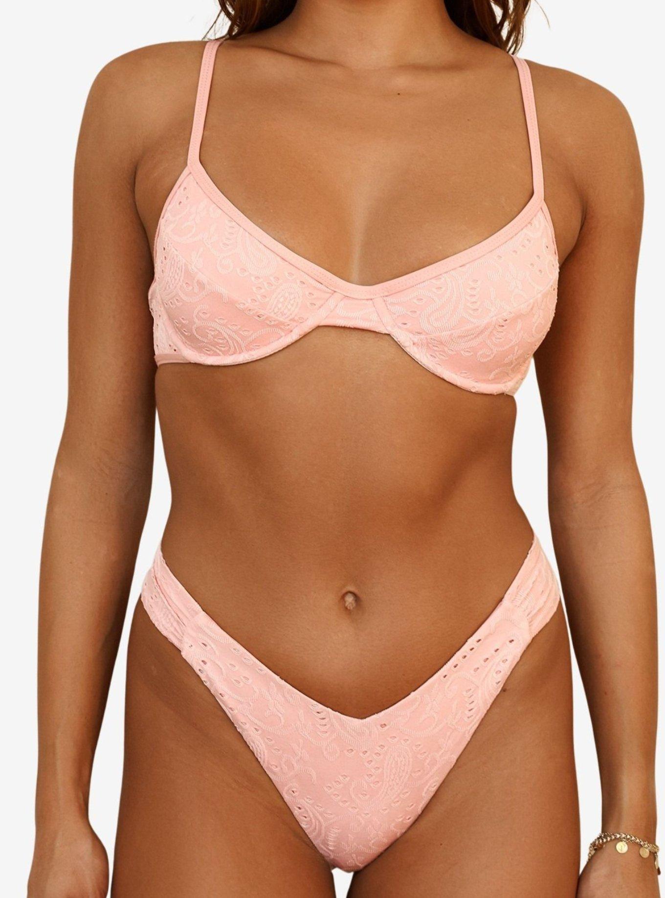 Dippin' Daisy's Blossom Siena Thong Bikini Bottom, PINK, alternate - view 4