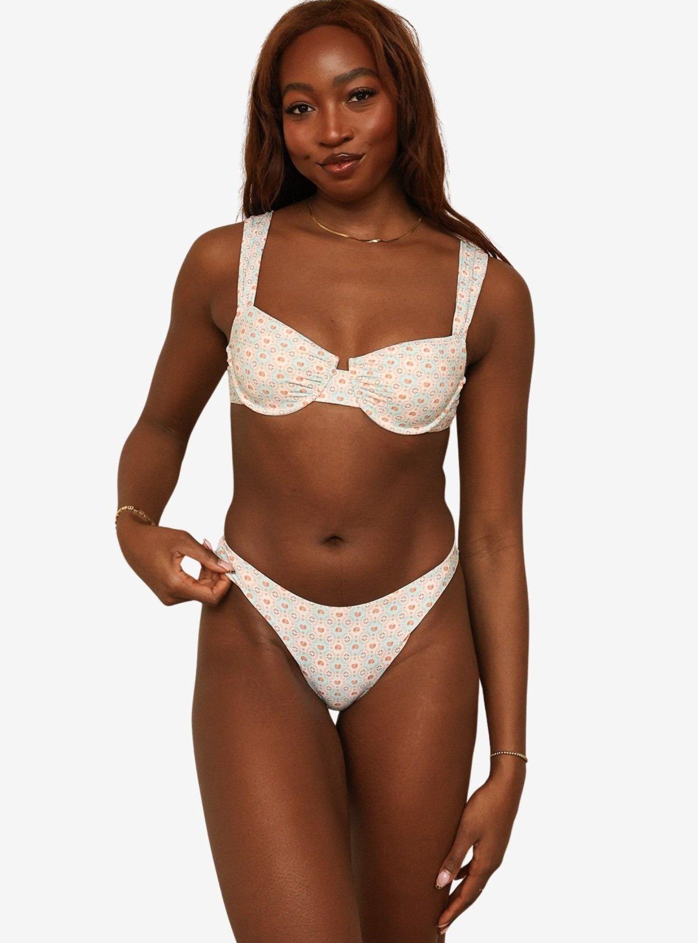 Dippin' Daisy's Siren Rosette Super Cheeky Bikini Bottom, BLUE, alternate