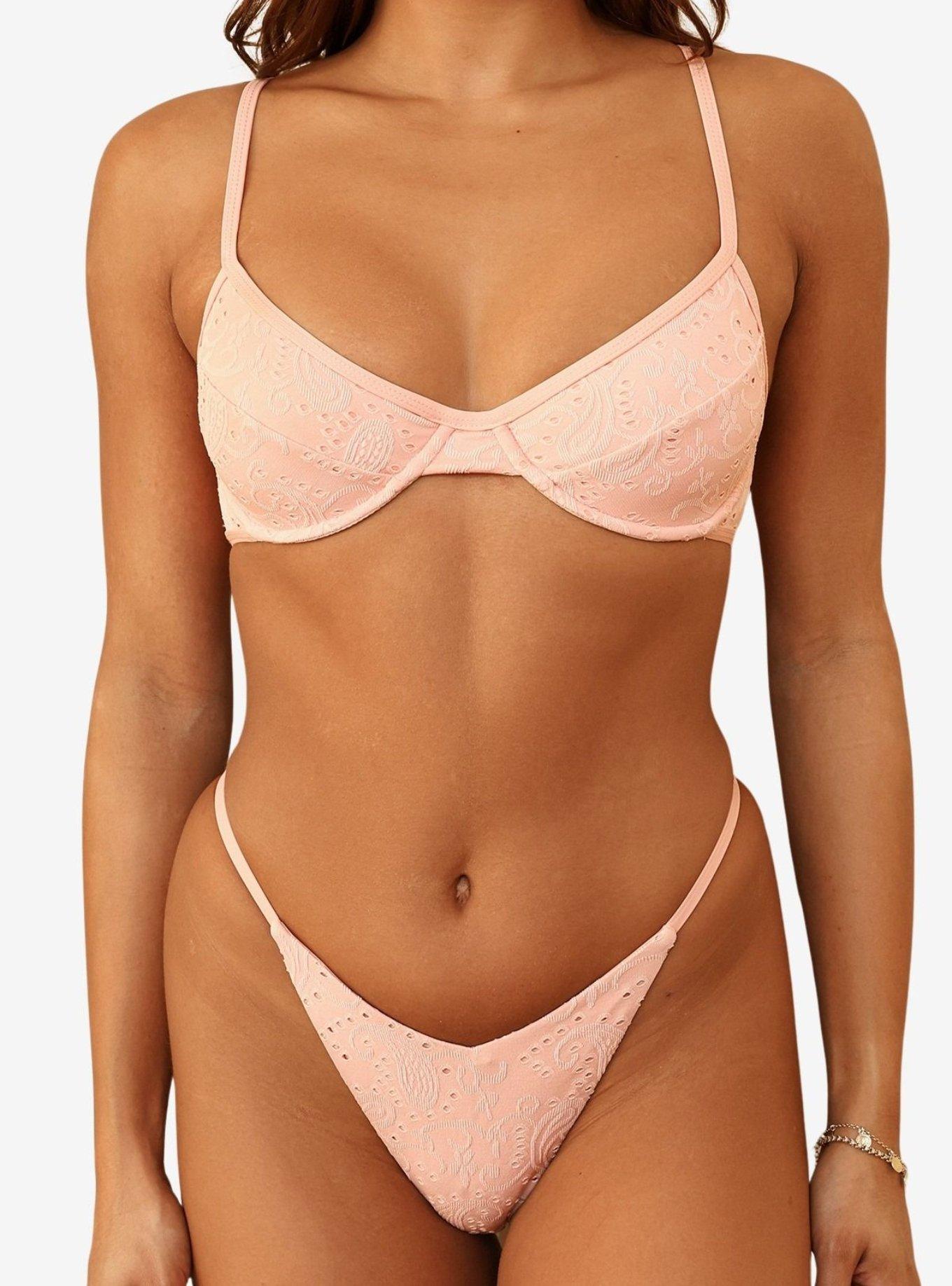 Dippin' Daisy's Blossom Fiji Super Cheeky Bikini Bottom, PINK, alternate