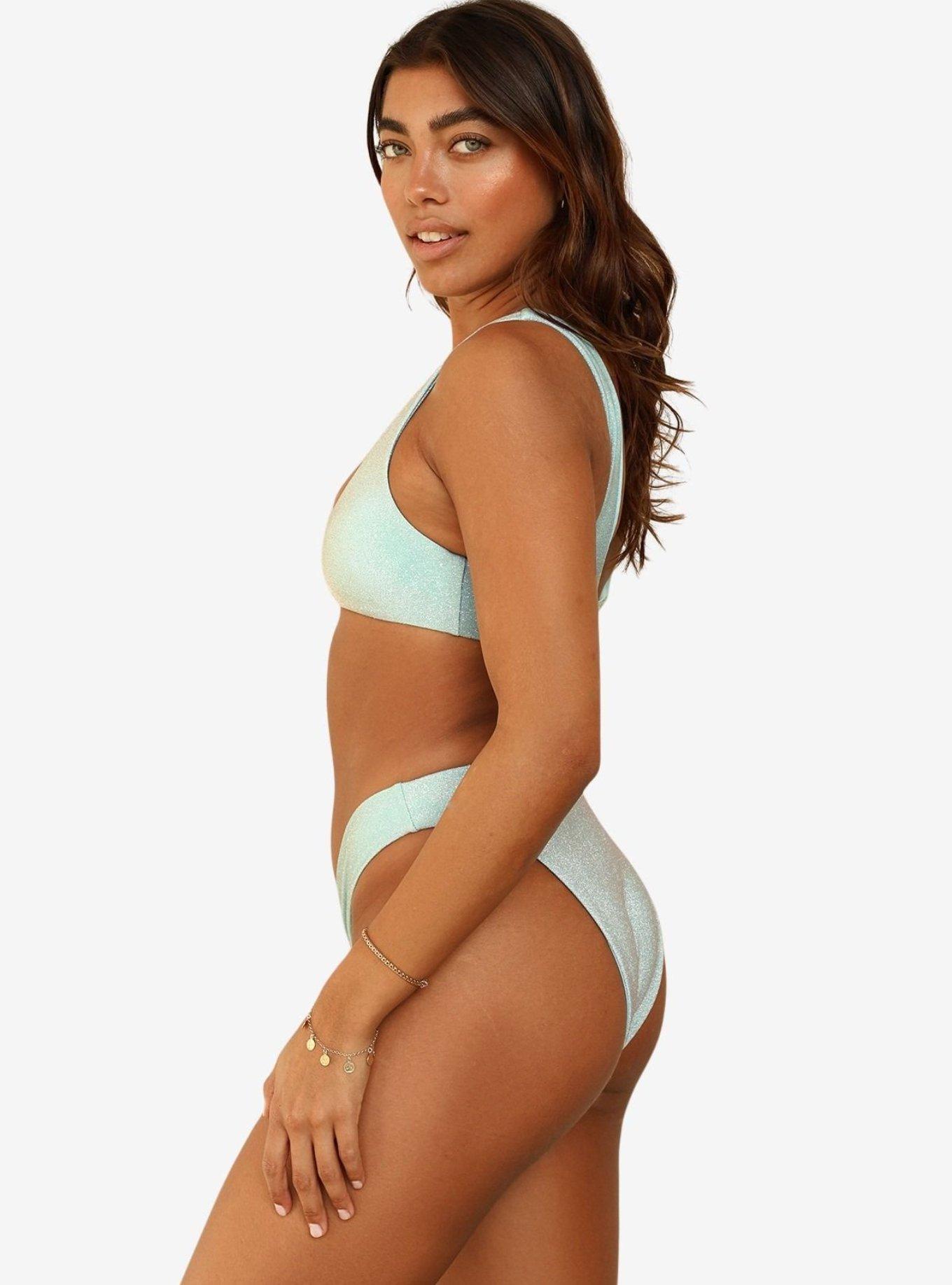 Dippin' Daisy's Aqua Angel Cheeky Bikini Bottom, BLUE, alternate