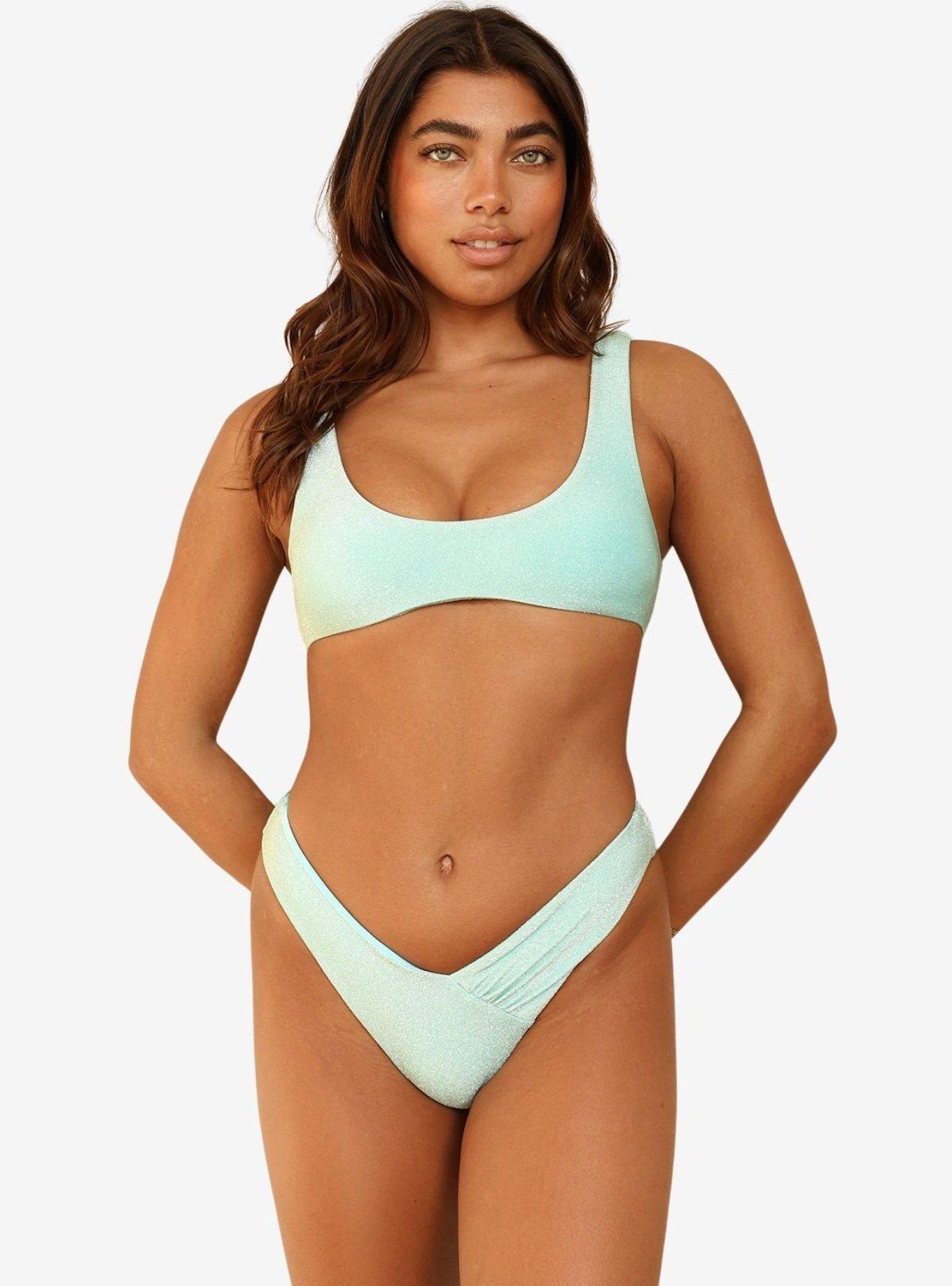 Dippin' Daisy's Aqua Angel Cheeky Bikini Bottom, BLUE, alternate