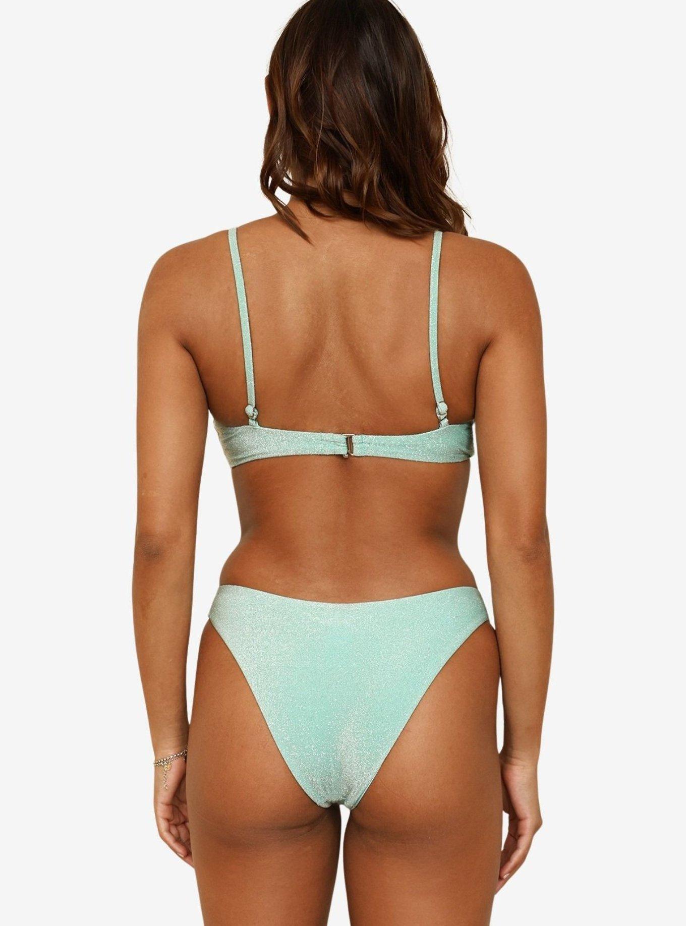 Dippin' Daisy's Aqua Nocturnal Cheeky Bikini Bottom, BLUE, alternate