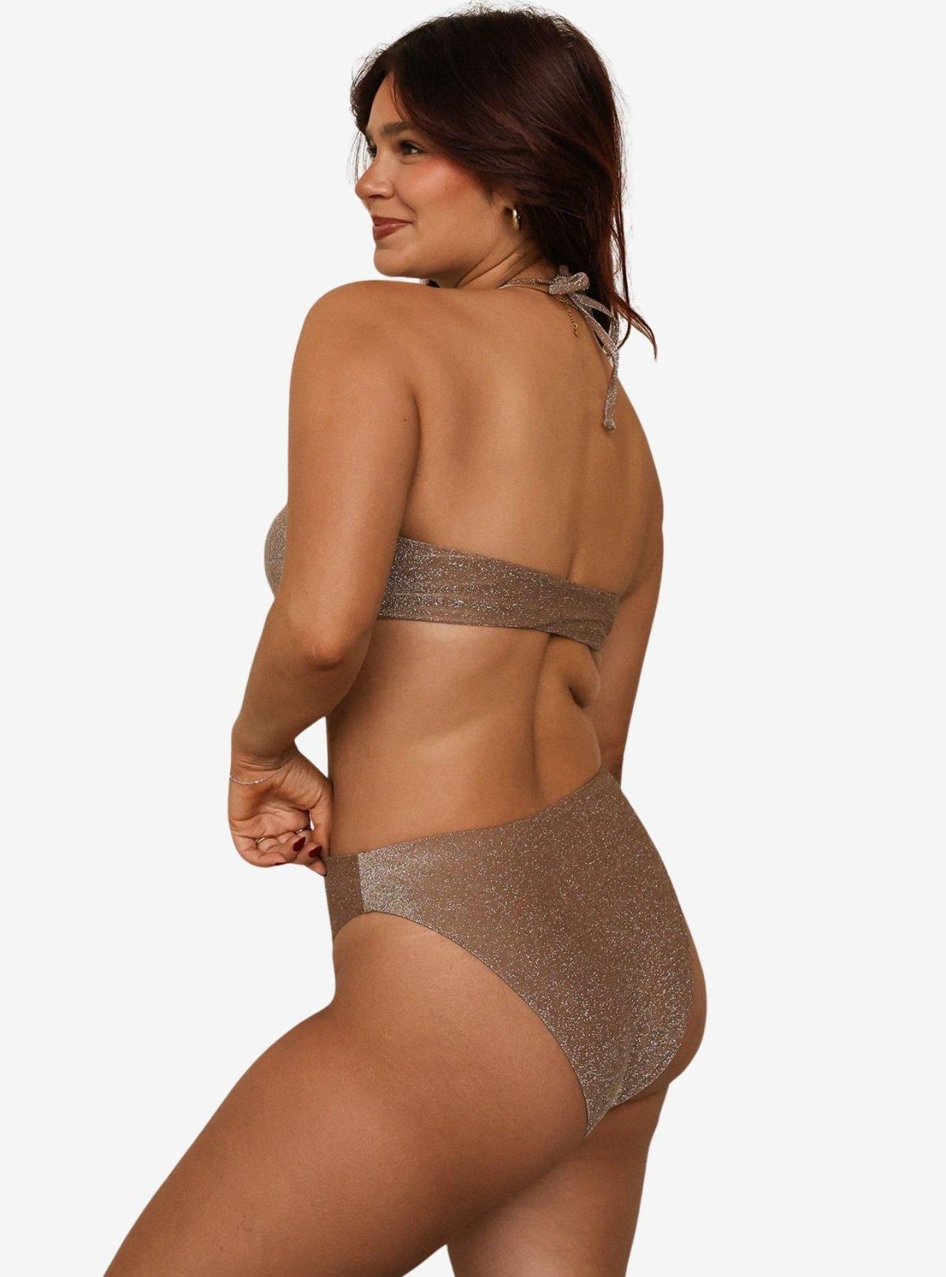 Dippin' Daisy's Cacao Seashore High Waist Cheeky Bikini Bottom, , hi-res