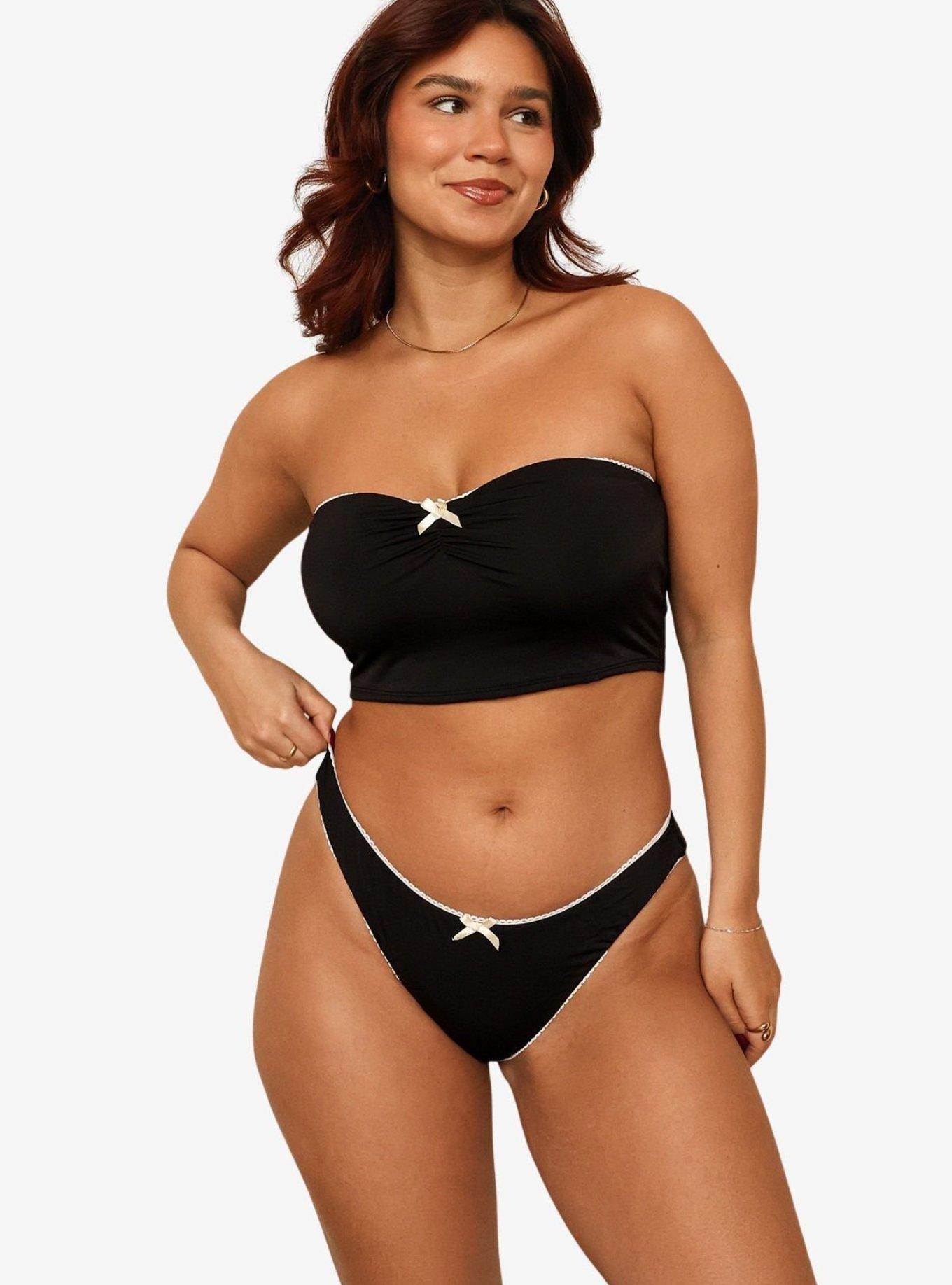 Dippin' Daisy's Black Monet Super Cheeky Bottom, BLACK, alternate