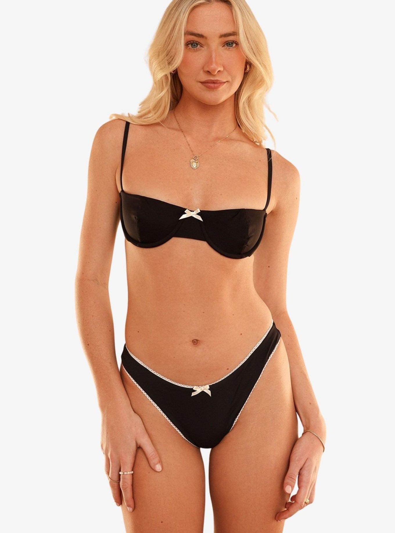 Dippin' Daisy's Black Monet Super Cheeky Bottom, BLACK, alternate