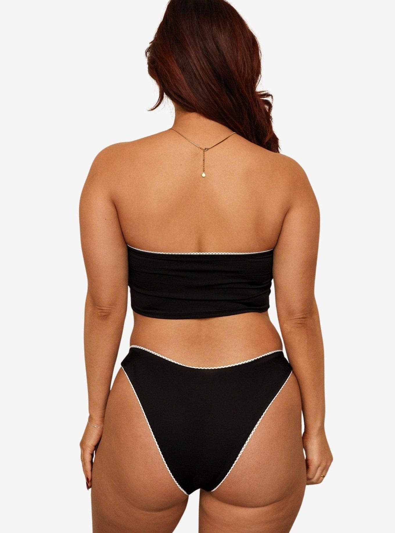 Dippin' Daisy's Black Mary Bandeau Bikini Top, BLACK, alternate - view 3