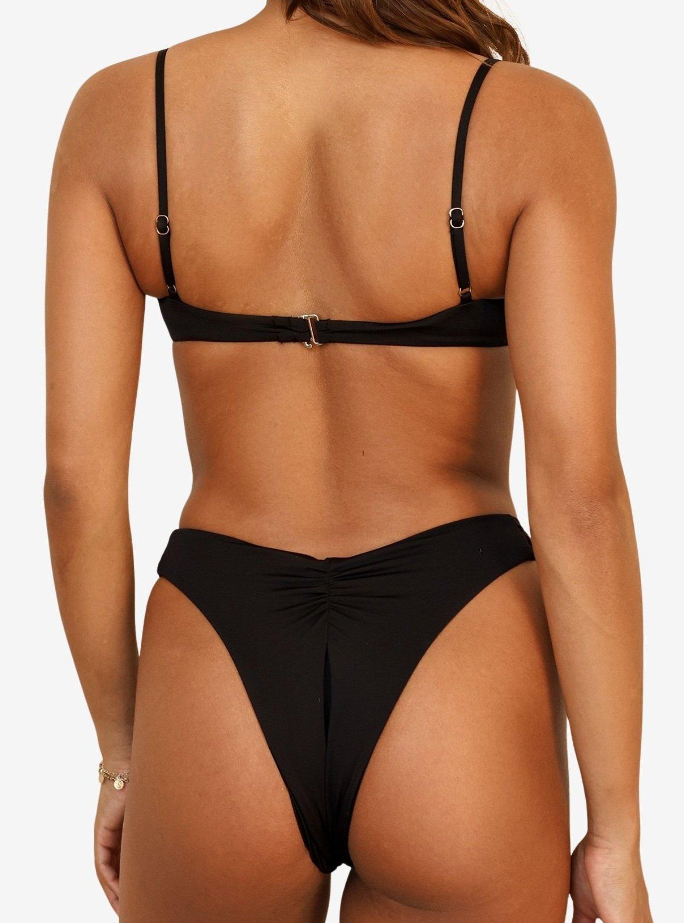Dippin' Daisy's Black Siena Thong Bikini Bottom, BLACK, alternate