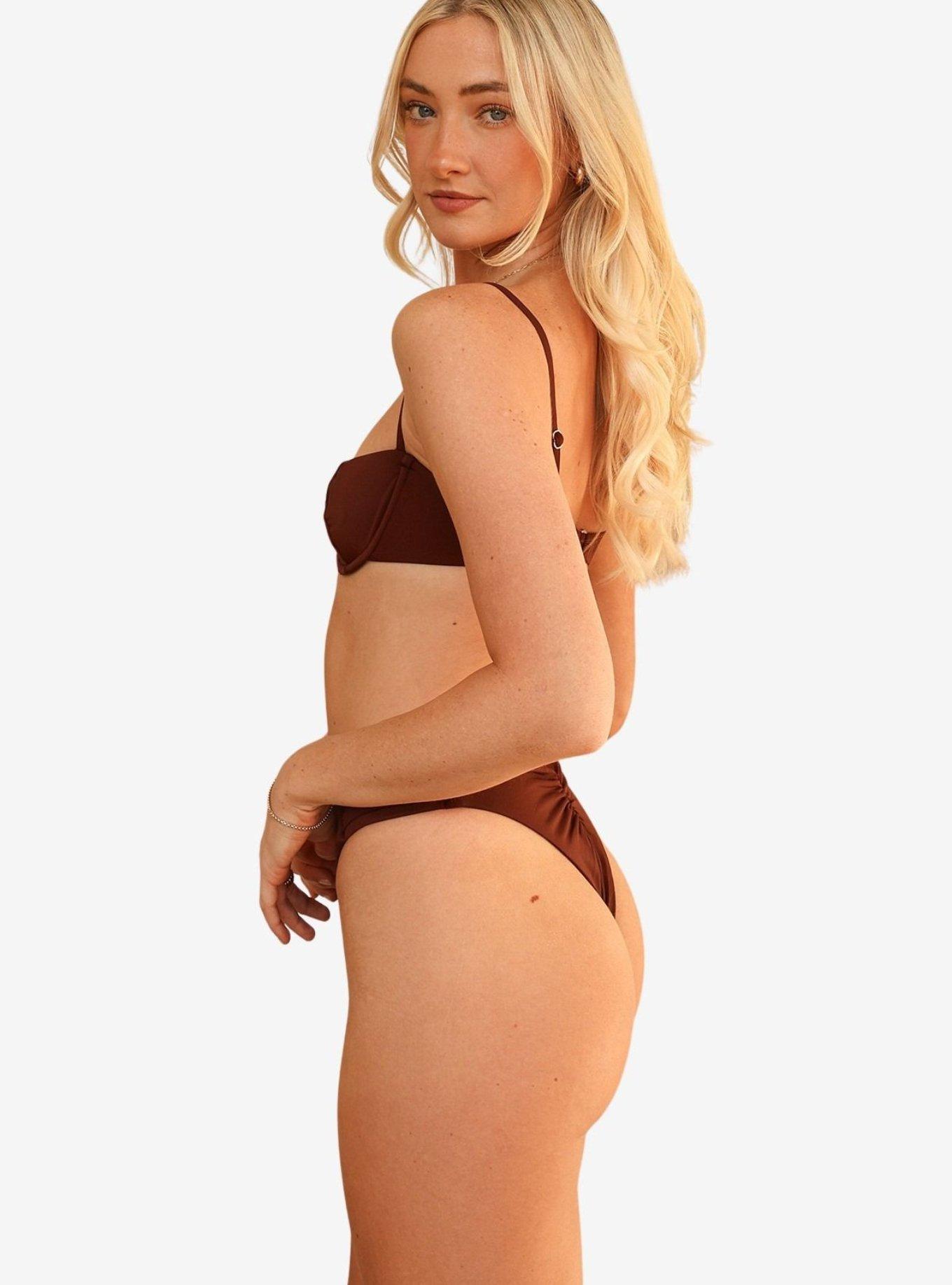 Dippin' Daisy's Mocha Siena Thong Bikini Bottom, , hi-res