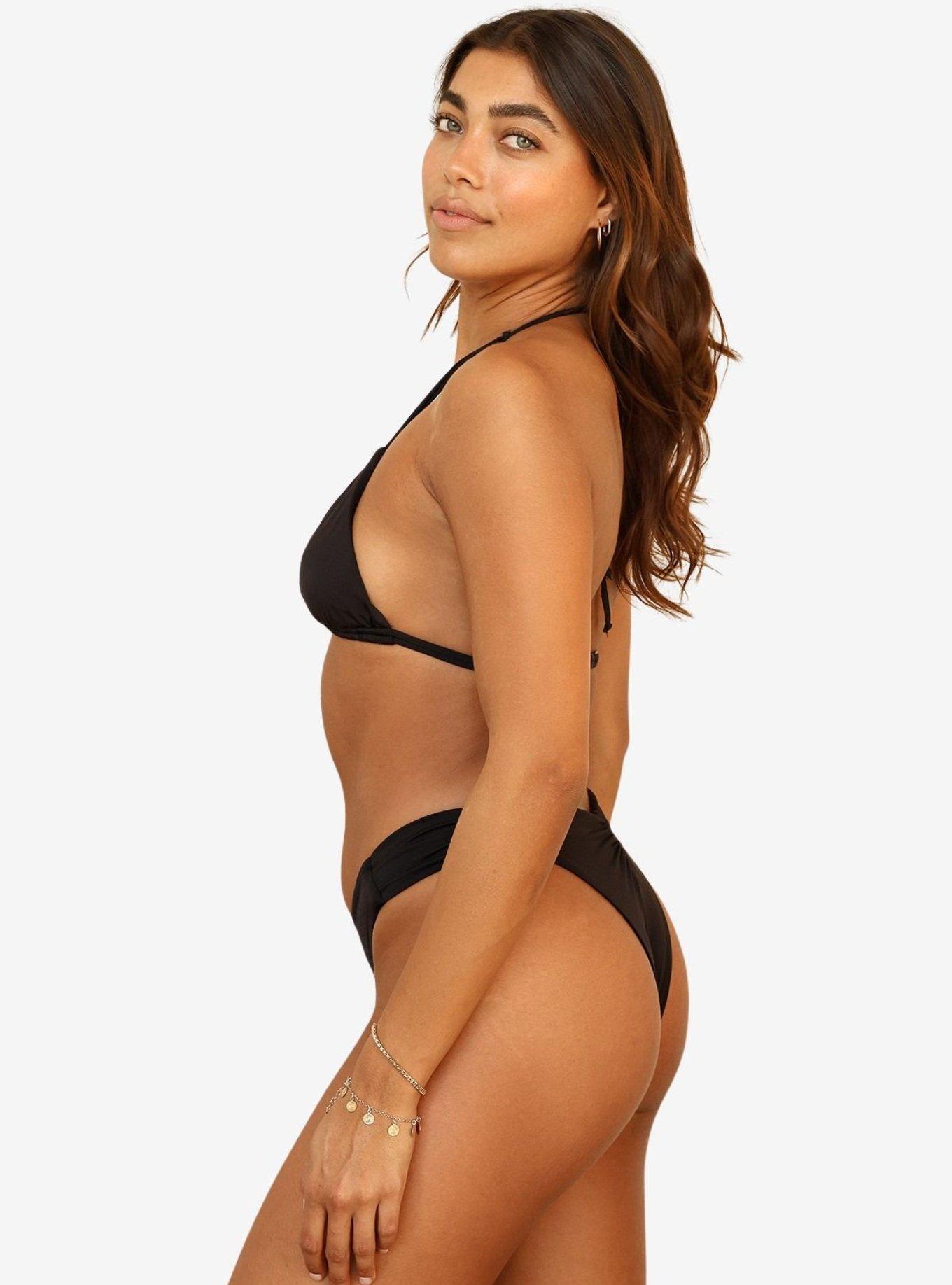Dippin' Daisy's Black Lana Triangle Bikini Top, , hi-res