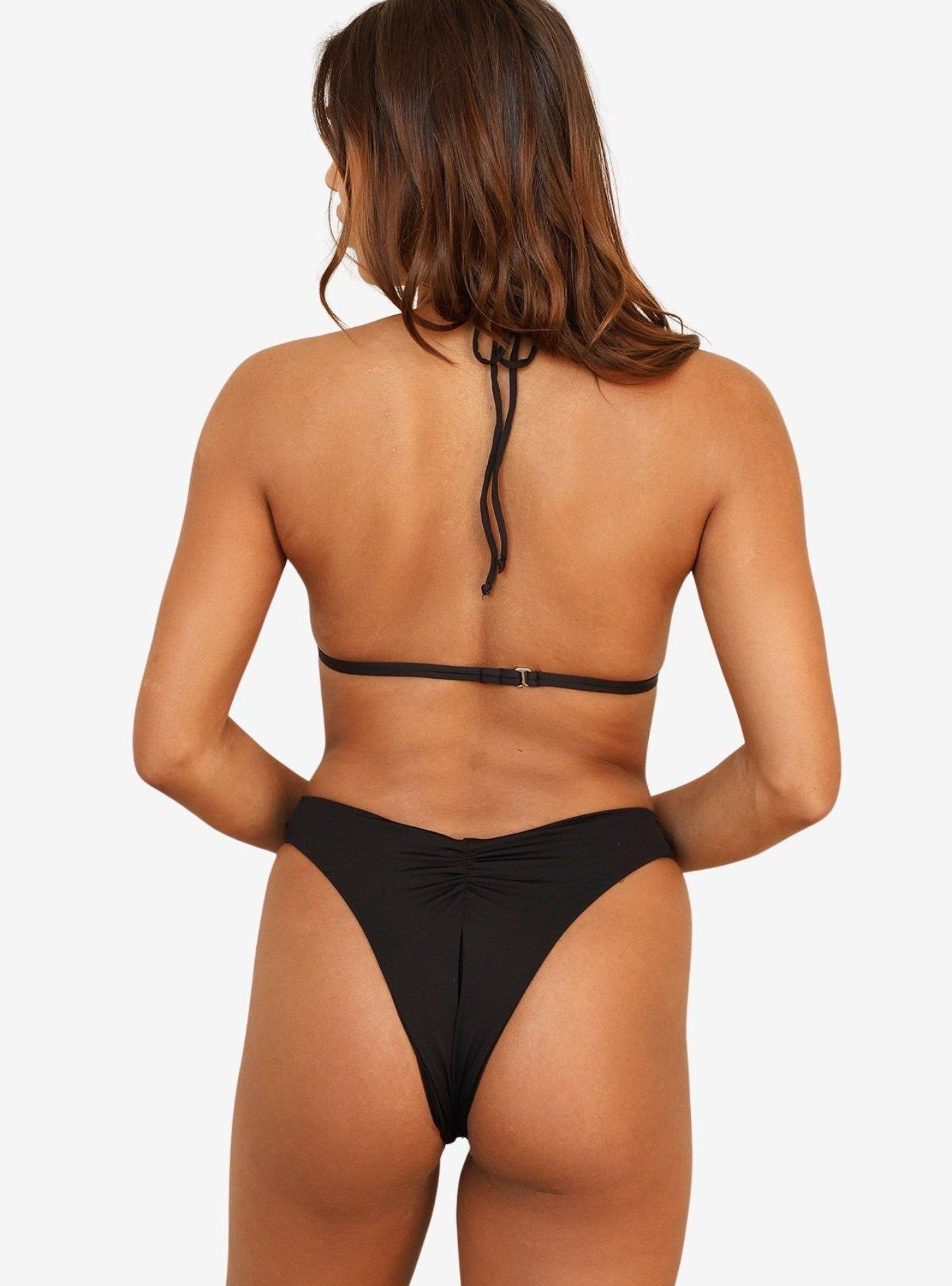 Dippin' Daisy's Black Lana Triangle Bikini Top, BLACK, alternate