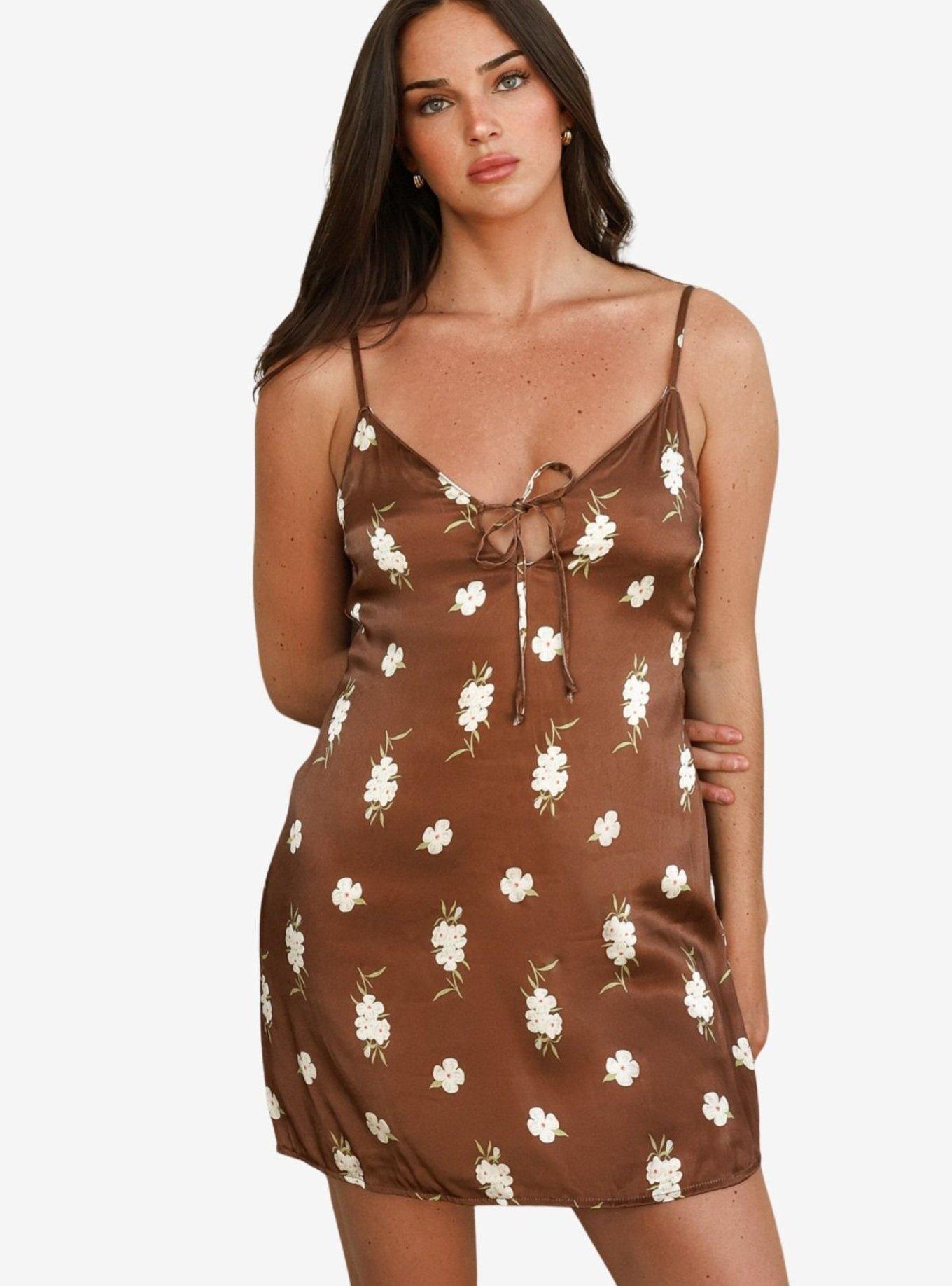 Dippin' Daisy's Enchanted Botanical Dress, BROWN, alternate