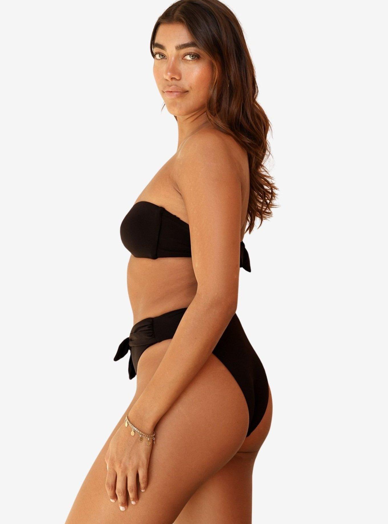 Dippin' Daisy's Black Audrey Cheeky Bikini Bottom, , hi-res