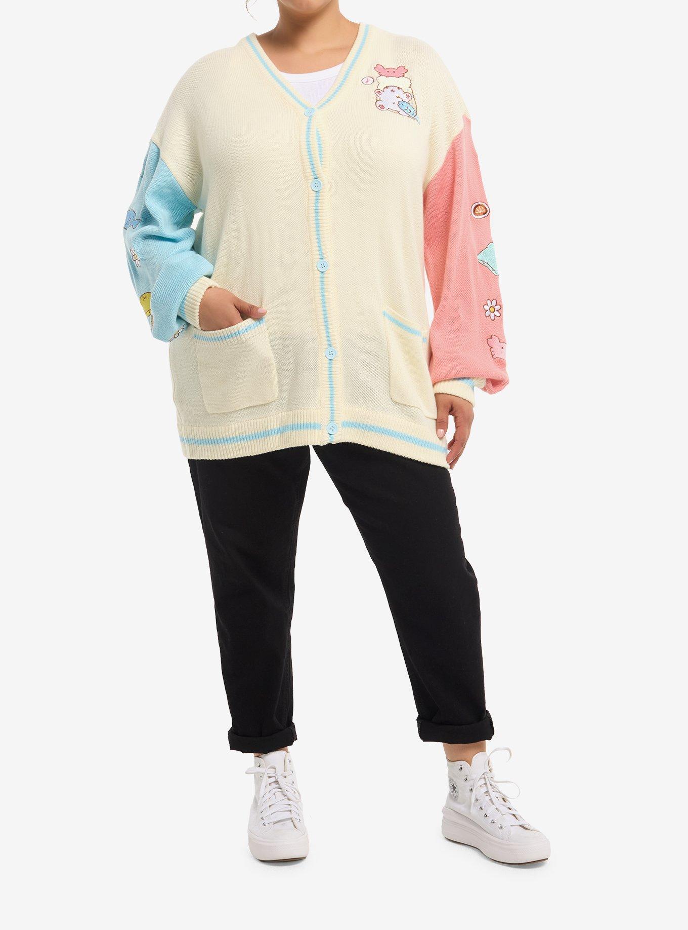 Marumofubiyori Icons Girls Cardigan Plus Size, MULTI, alternate - view 2