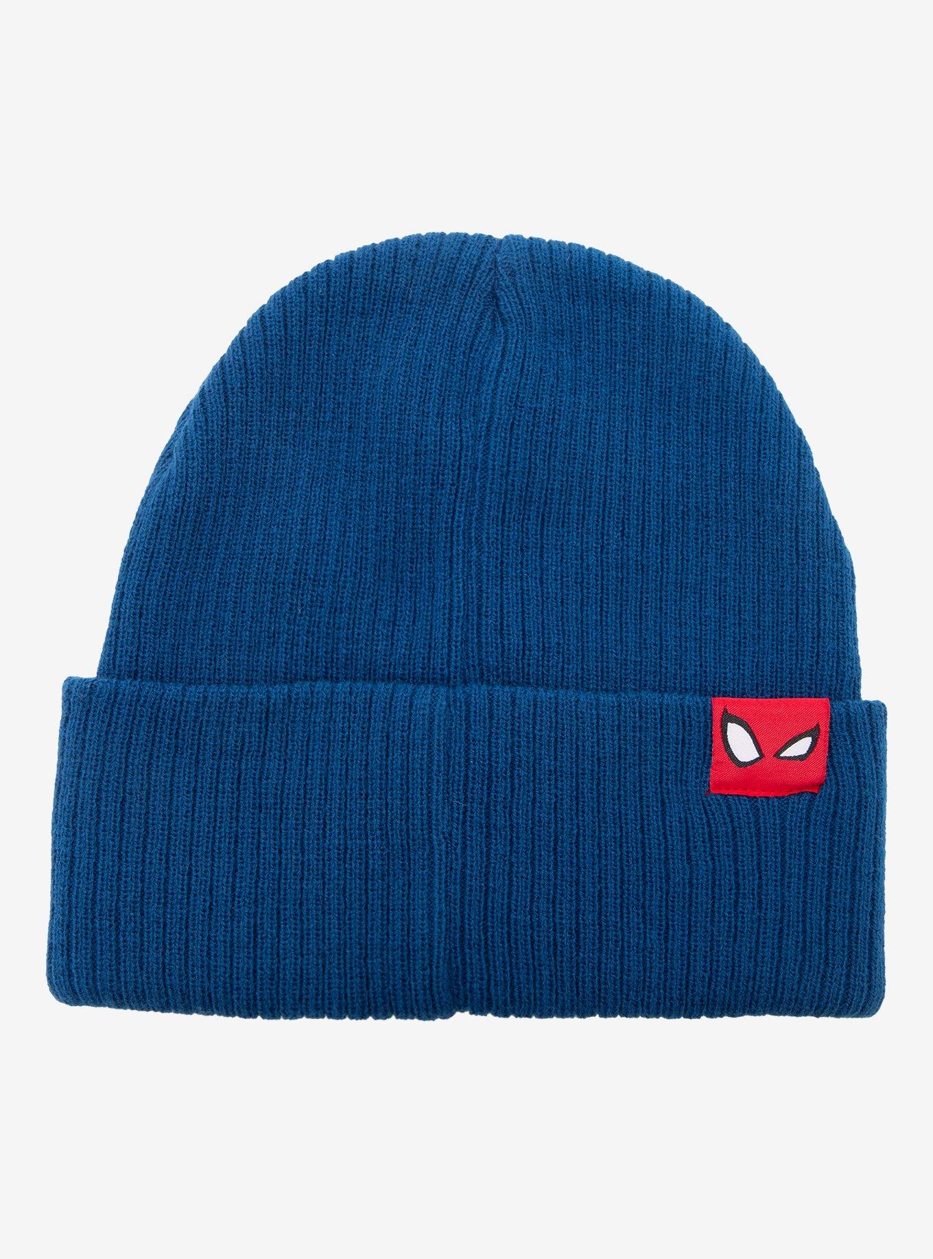 Marvel Spider-Man Patch Ribbed Beanie - BoxLunch Exclusive, , hi-res