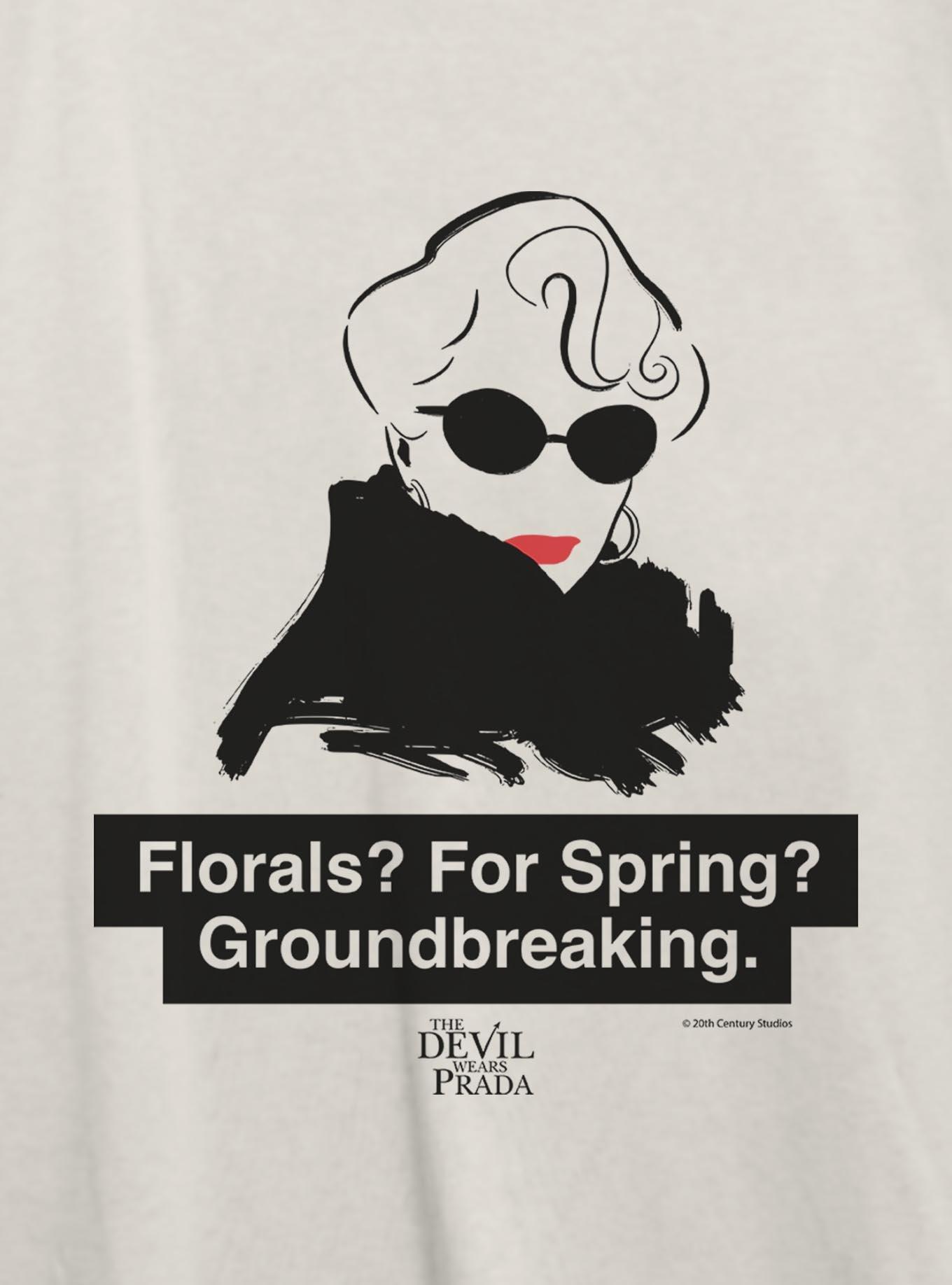 The Devil Wears Prada Florals ? For Spring ? Girls Oversized T-Shirt, EGRET, alternate - view 2