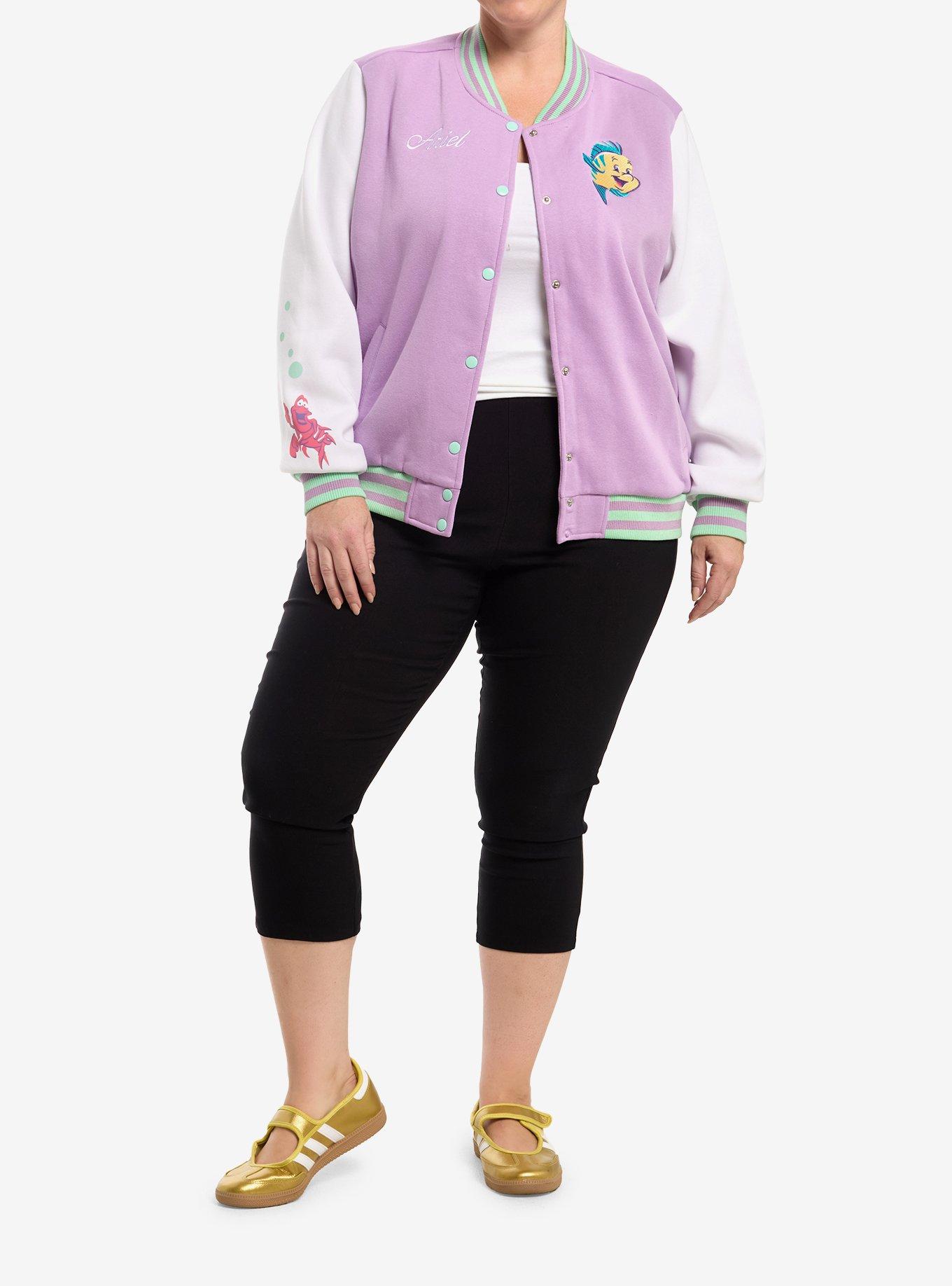 Disney The Little Mermaid Ariel Girls Varsity Jacket Plus Size, MULTI, alternate - view 3