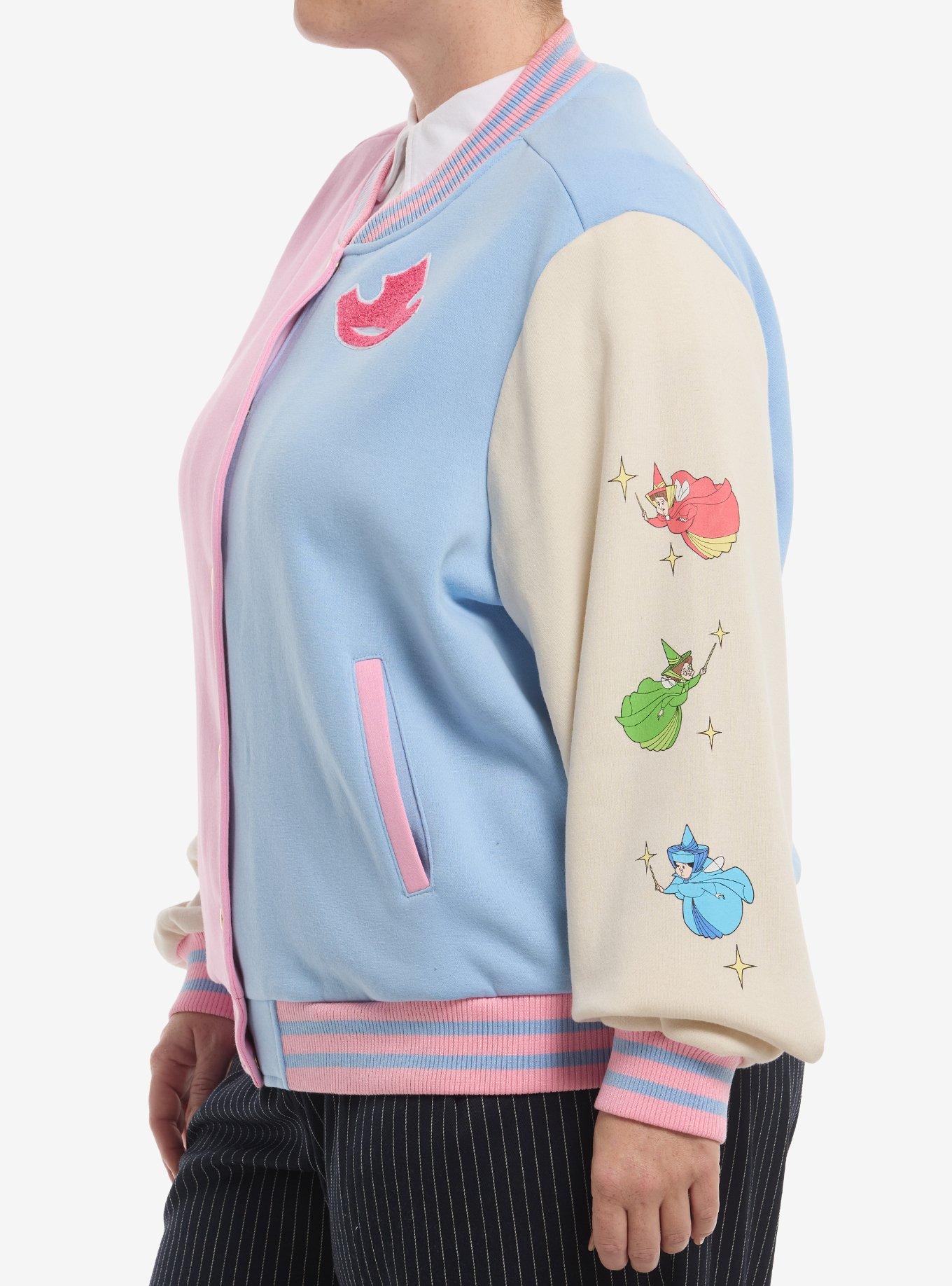 Disney Sleeping Beauty Split Girls Varsity Jacket Plus Size, MULTI, alternate - view 4