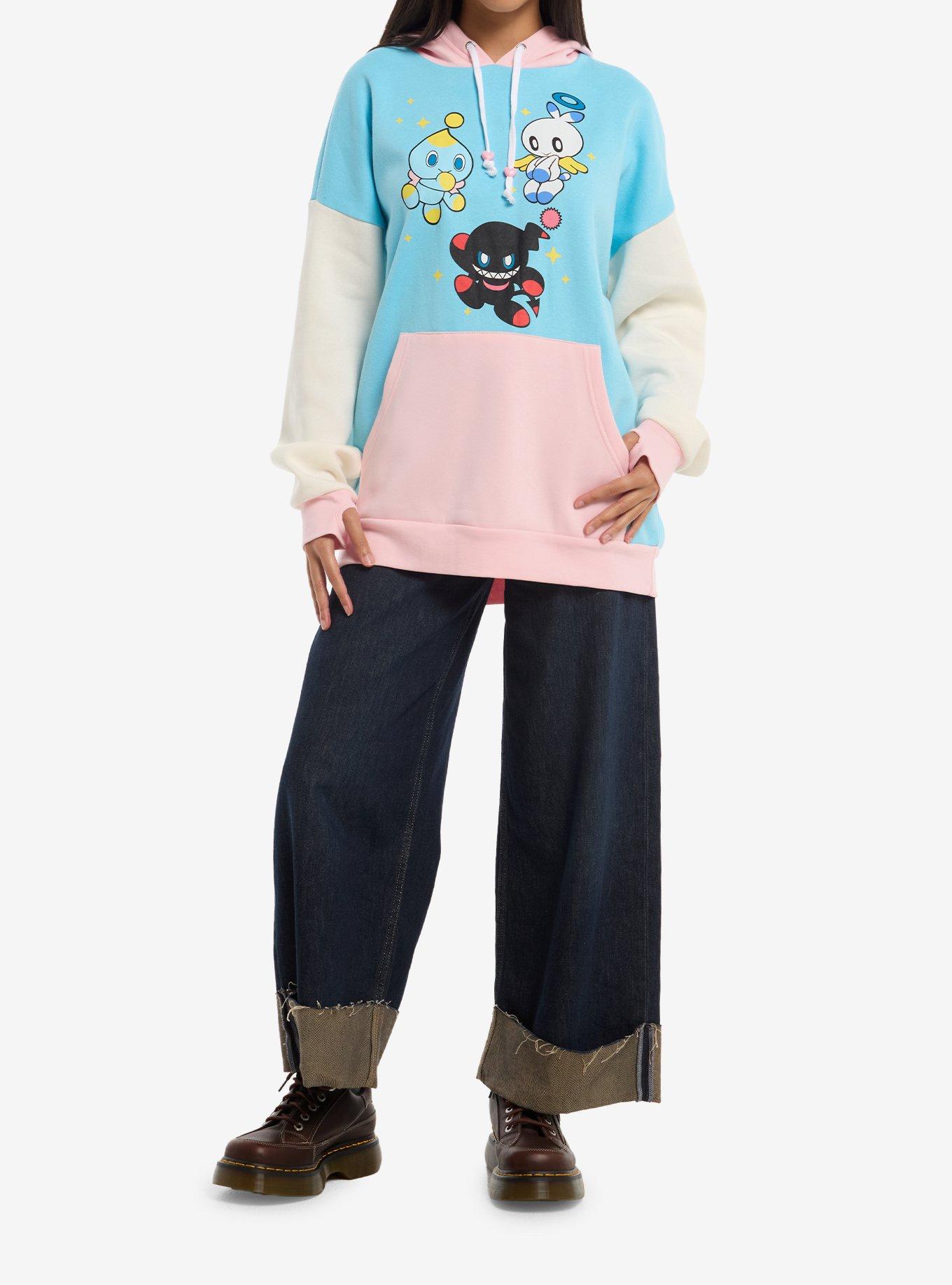 Sonic The Hedgehog Chao Trio Girls Oversized Hoodie, MULTI, alternate - view 3