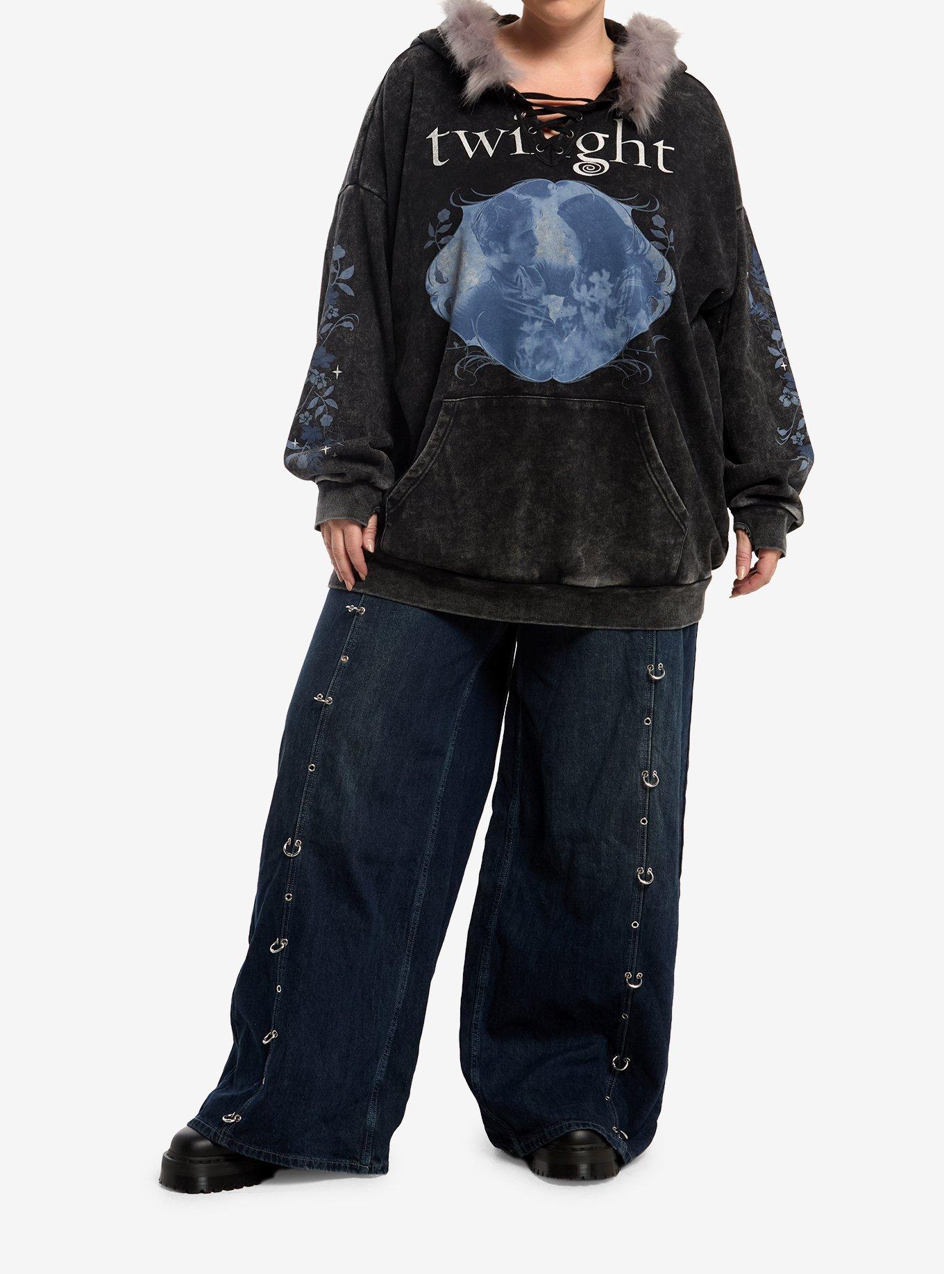 The Twilight Saga Portrait Fur Trim Girls Hoodie Plus Size, MULTI, alternate - view 3