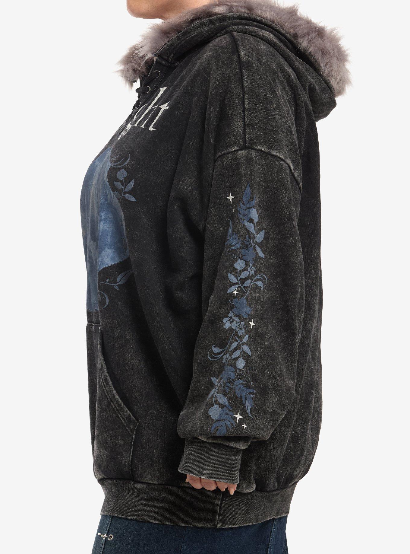 The Twilight Saga Portrait Fur Trim Girls Hoodie Plus Size, MULTI, alternate - view 4