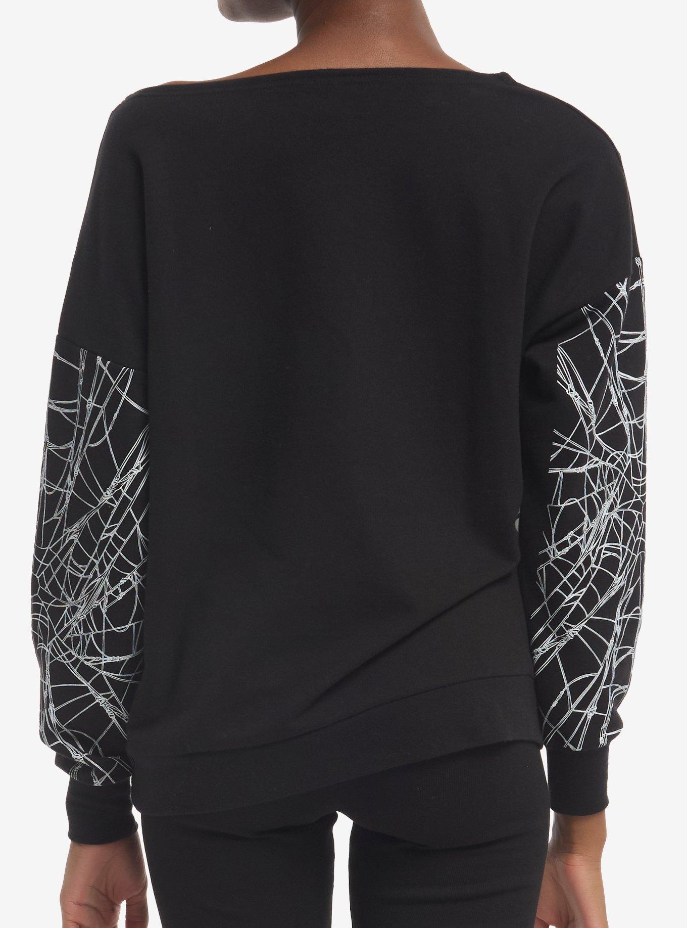 Marvel Spider-Man City Girls Off-Shoulder Sweatshirt, MULTI, alternate - view 3