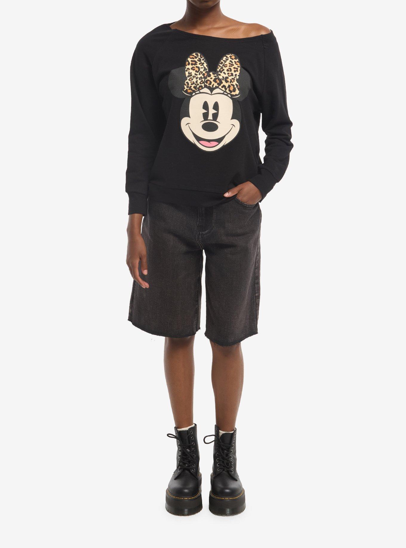 Disney Minnie Mouse Girls Off-Shoulder Sweatshirt, MULTI, alternate - view 2