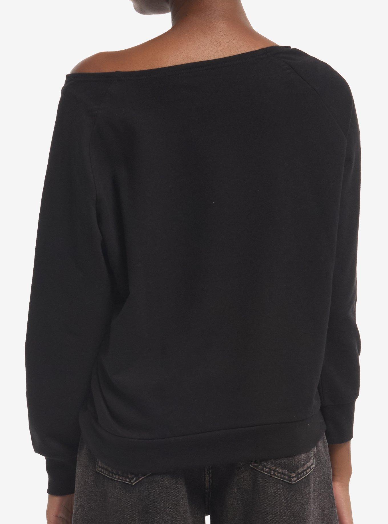 Disney Minnie Mouse Girls Off-Shoulder Sweatshirt, MULTI, alternate - view 3