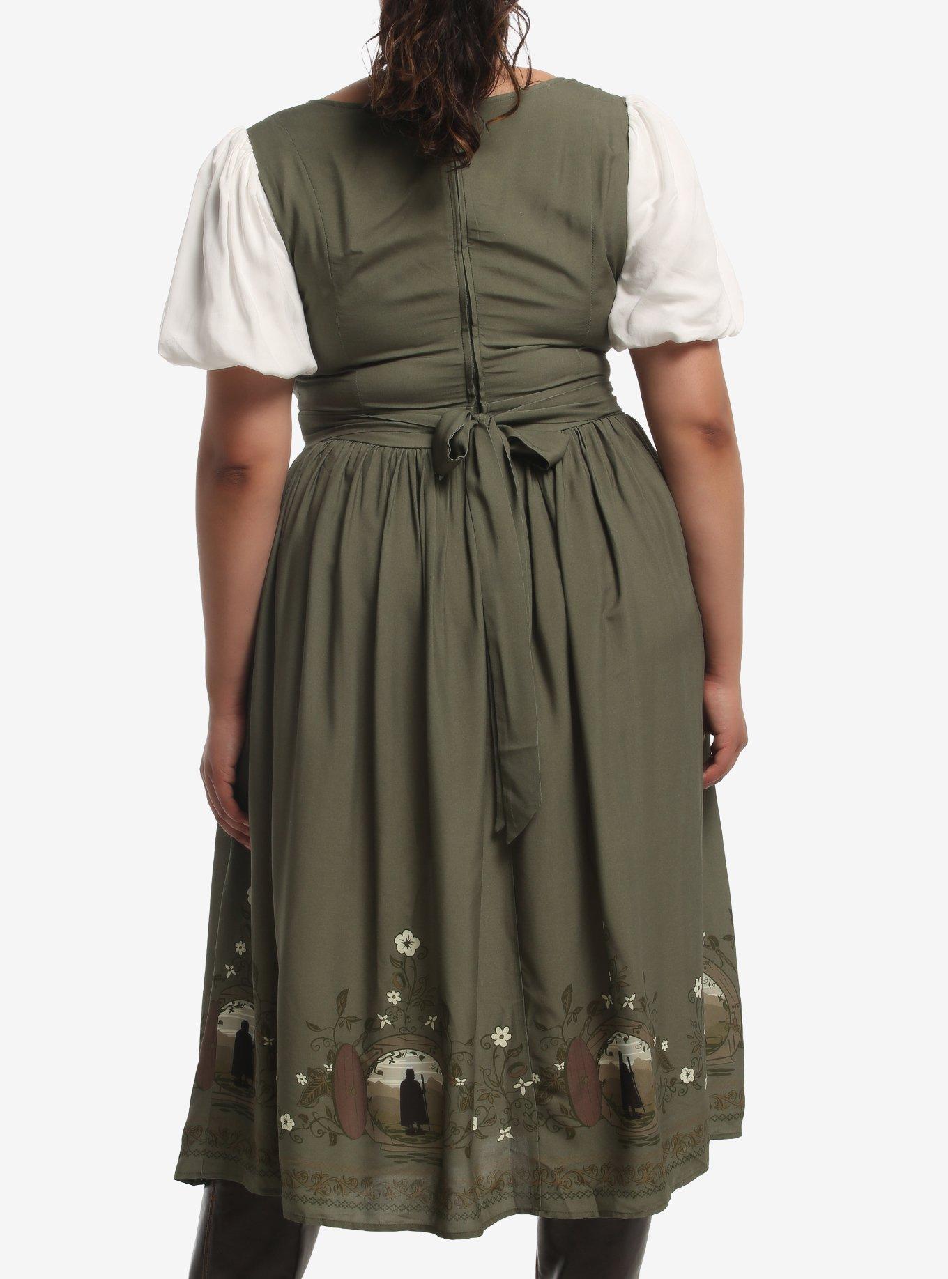 The Lord Of The Rings Hobbit Lace-Up Dress Plus Size, MULTI, alternate - view 3