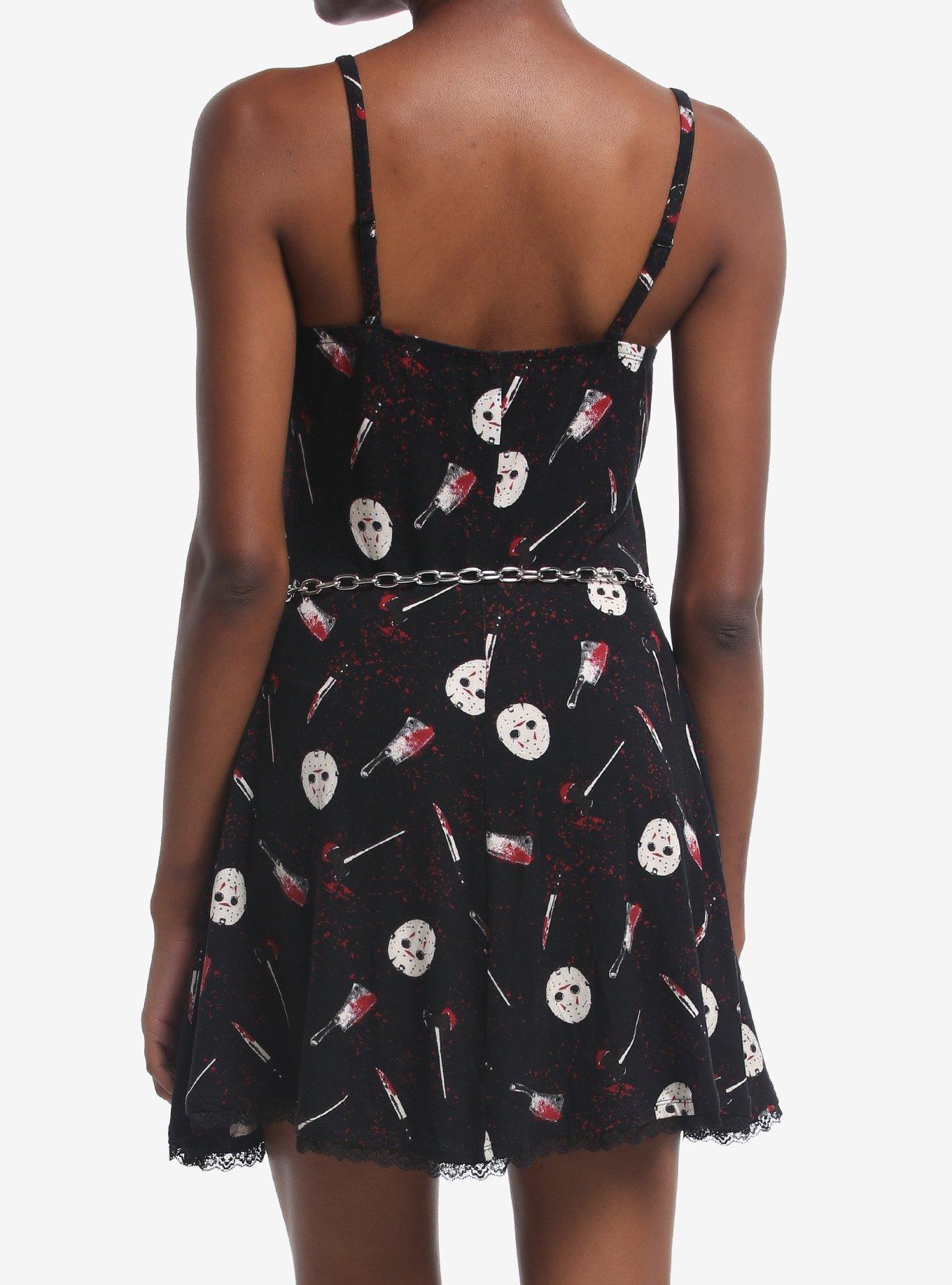 Friday The 13th Weapon Cami Dress With Chain Belt, MULTI, alternate - view 3