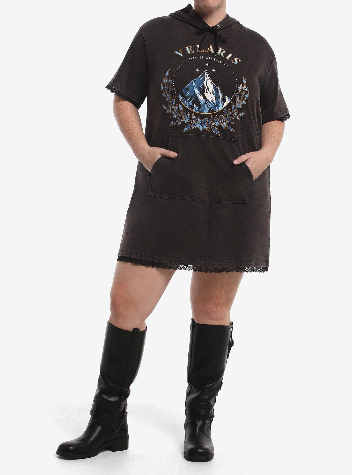 A Court Of Thorns And Roses Velaris Hoodie Dress Plus Size, MULTI, alternate - view 3