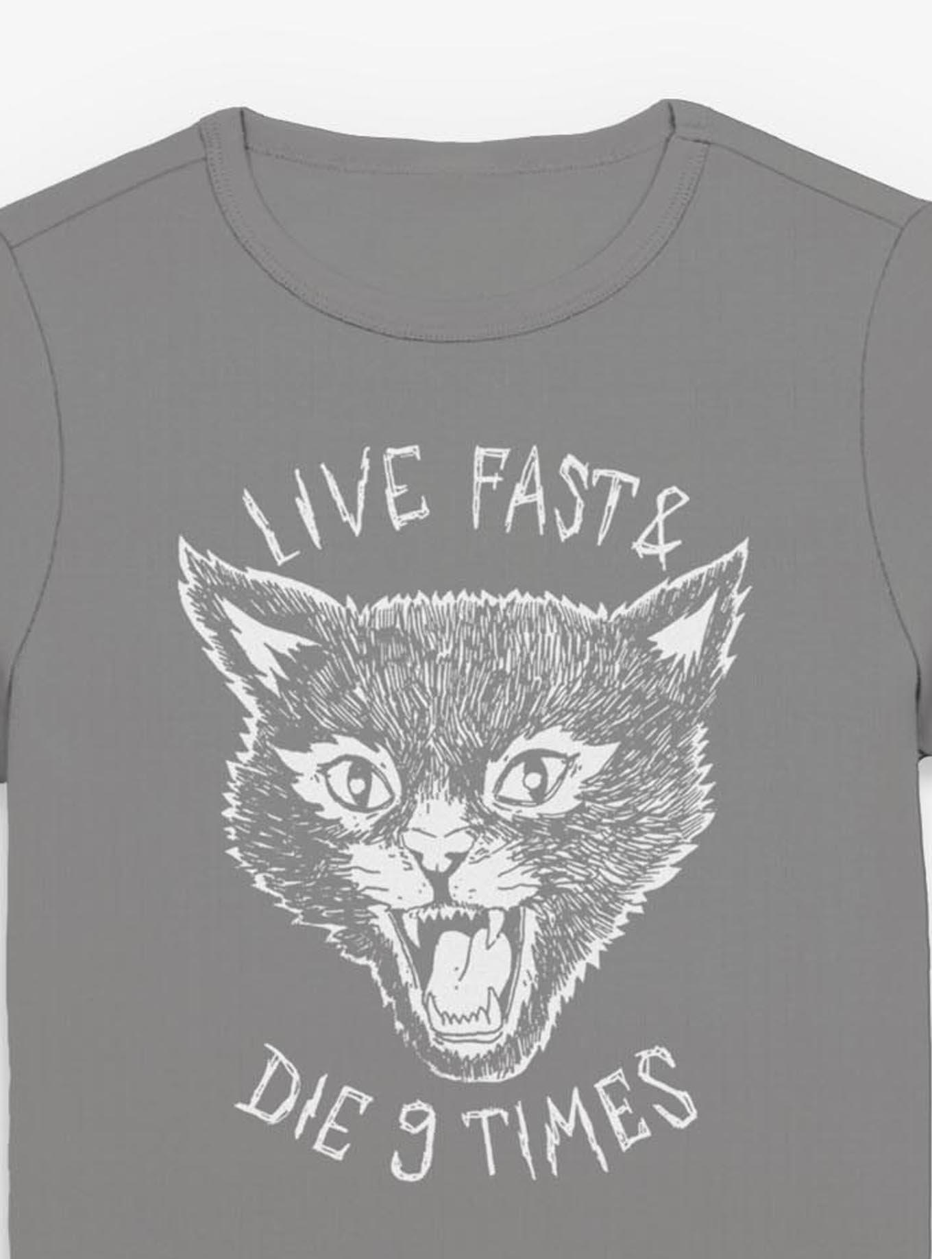 Cat With 9 Lives Girls Baby T-Shirt, , hi-res