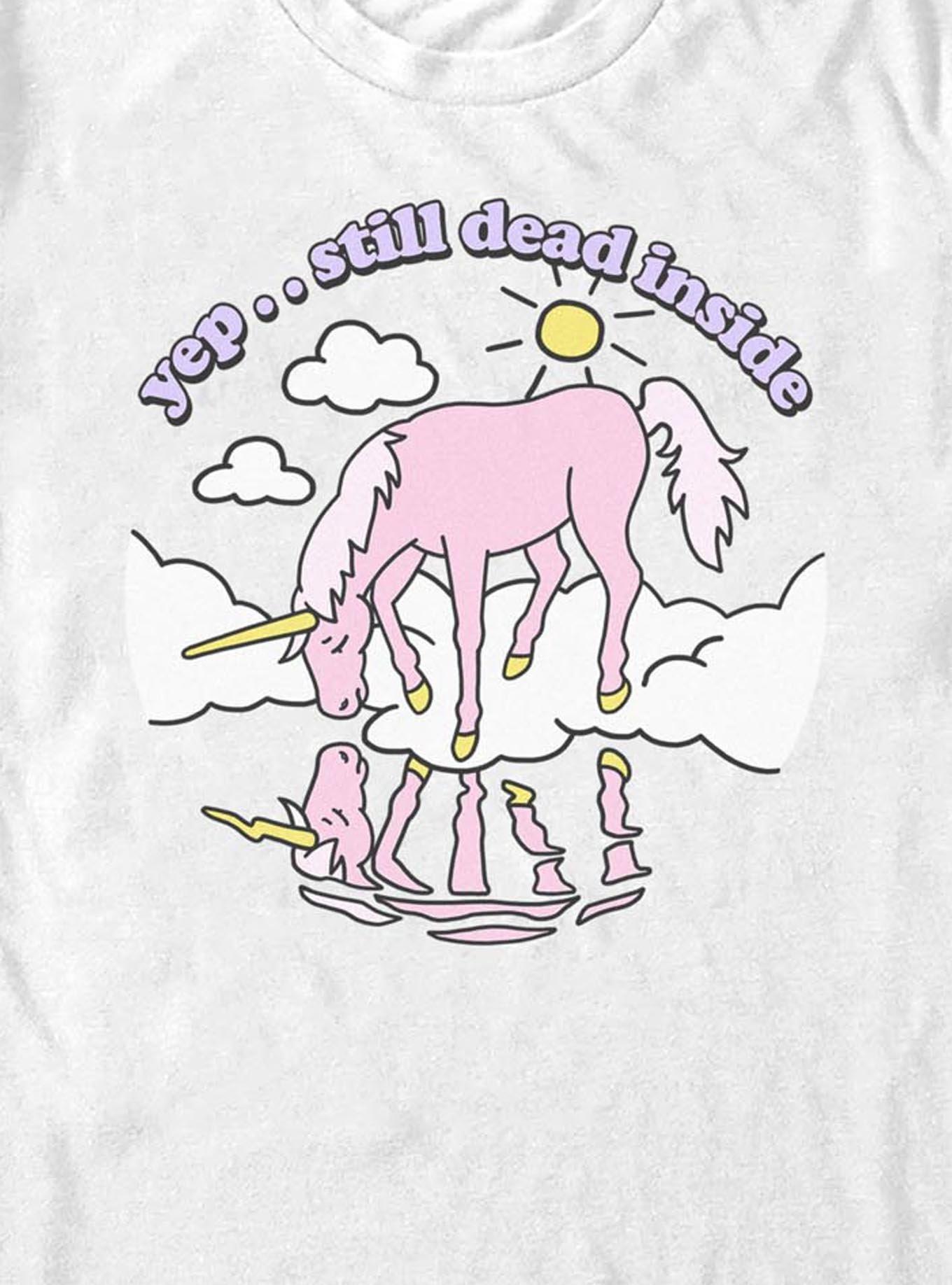 Dead Inside Unicorn Reflection T-Shirt, , hi-res