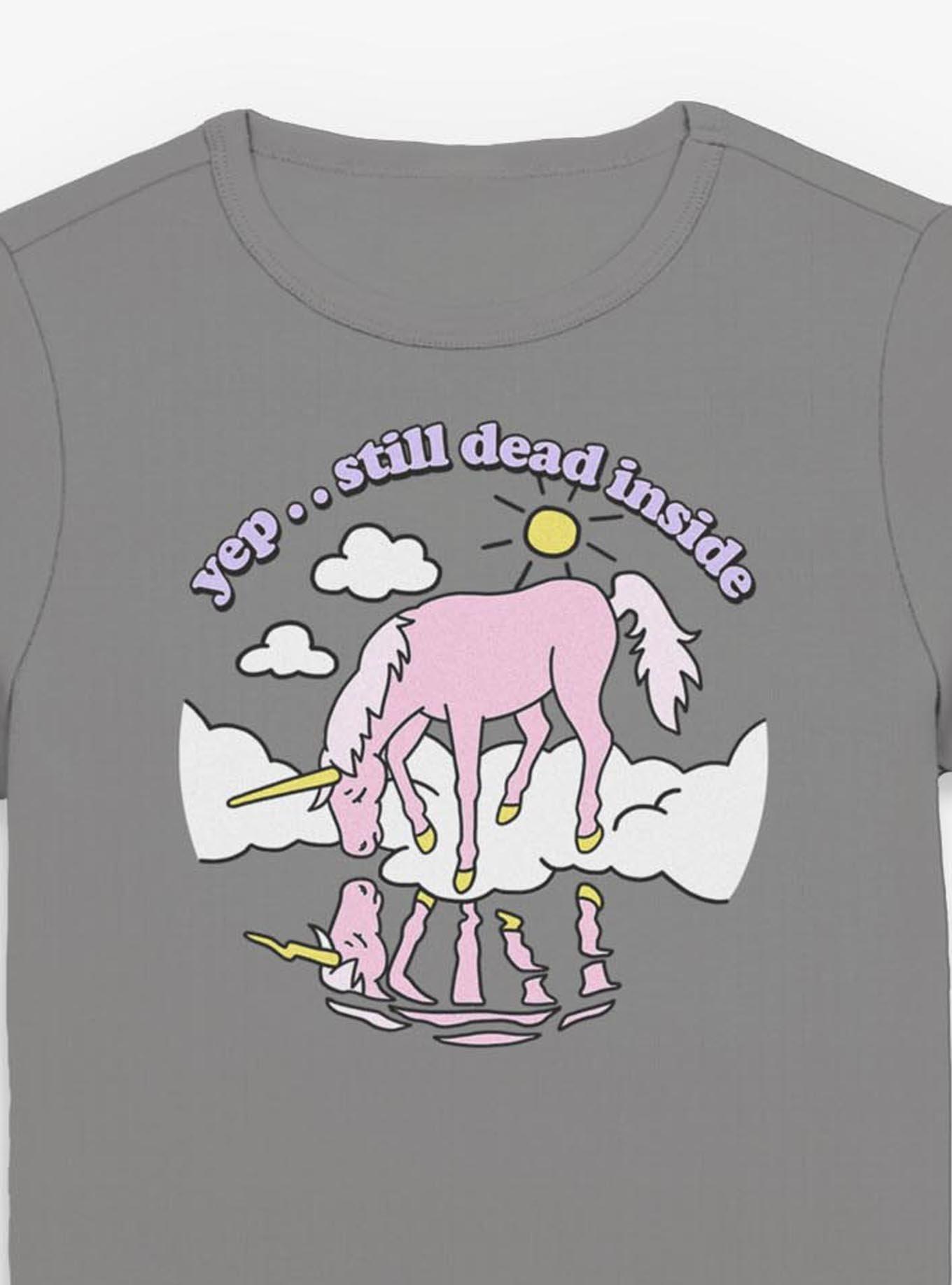Dead Inside Unicorn Reflection Girls Baby T-Shirt, , hi-res