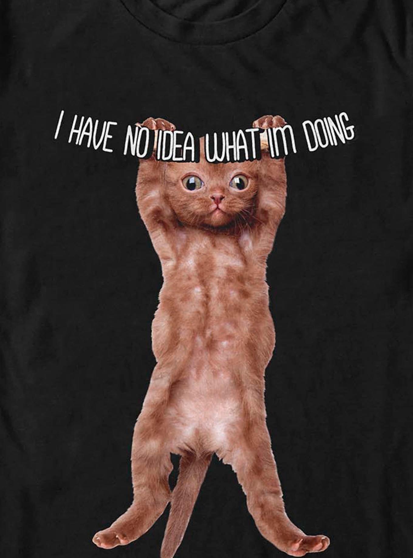 What Am I Doing, No Idea Cat T-Shirt, , hi-res