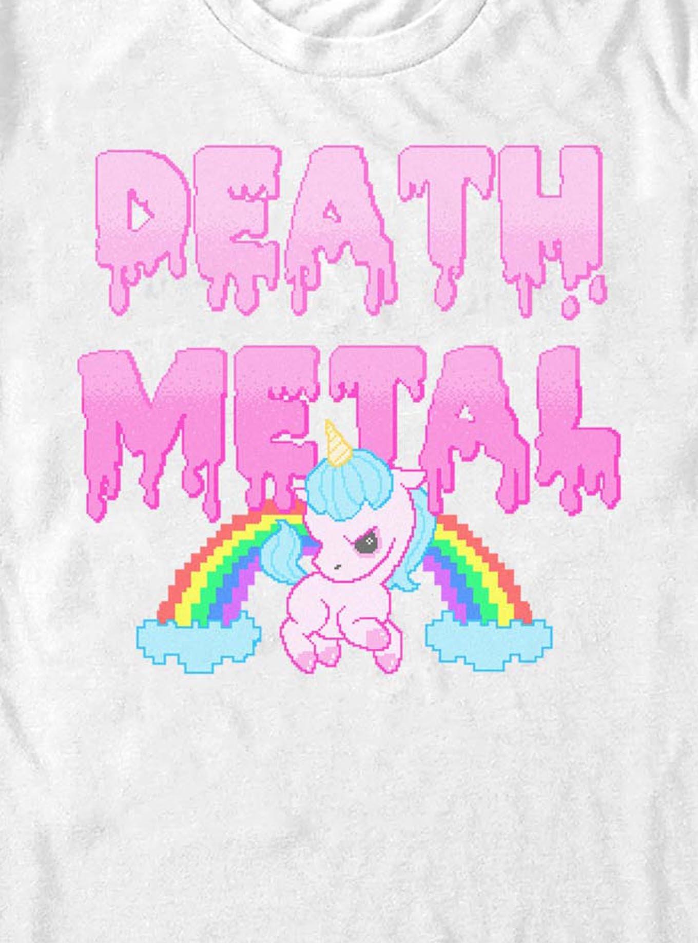 Death Metal Unicorn T-Shirt, WHITE, alternate