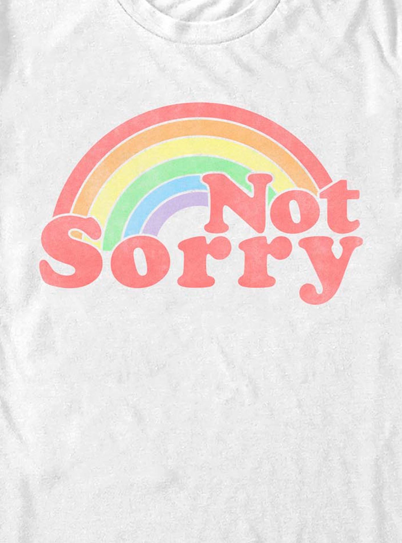 Not Sorry Rainbow T-Shirt, WHITE, alternate