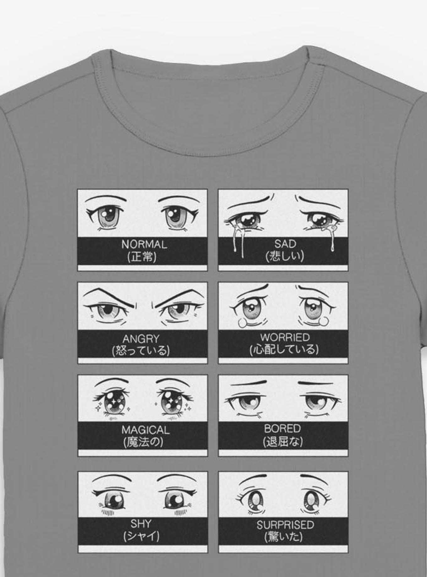 Anime Eye Chart Girls Baby T-Shirt, CHARCOAL, alternate