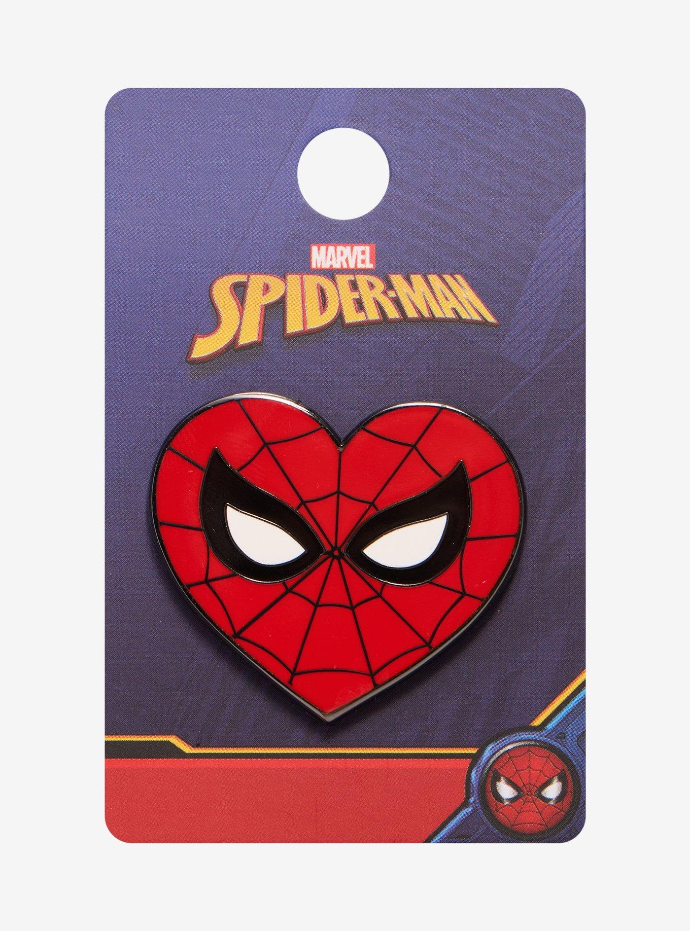 Marvel Spider-Man Heart Enamel Pin, , hi-res