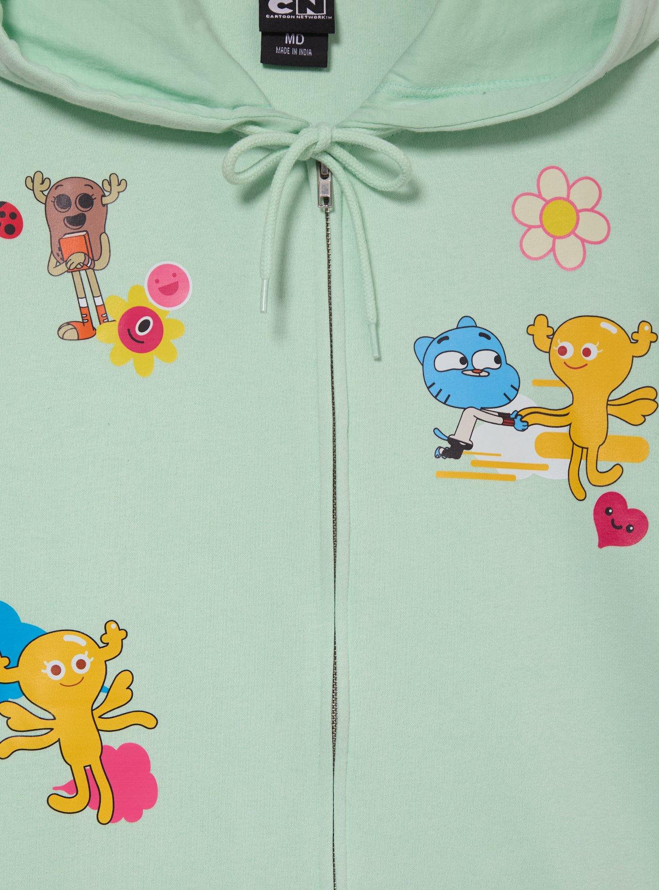 The Amazing World of Gumball Penny & Gumball Women's Zippered Hoodie - BoxLunch Exclusive, MINT, alternate - view 3