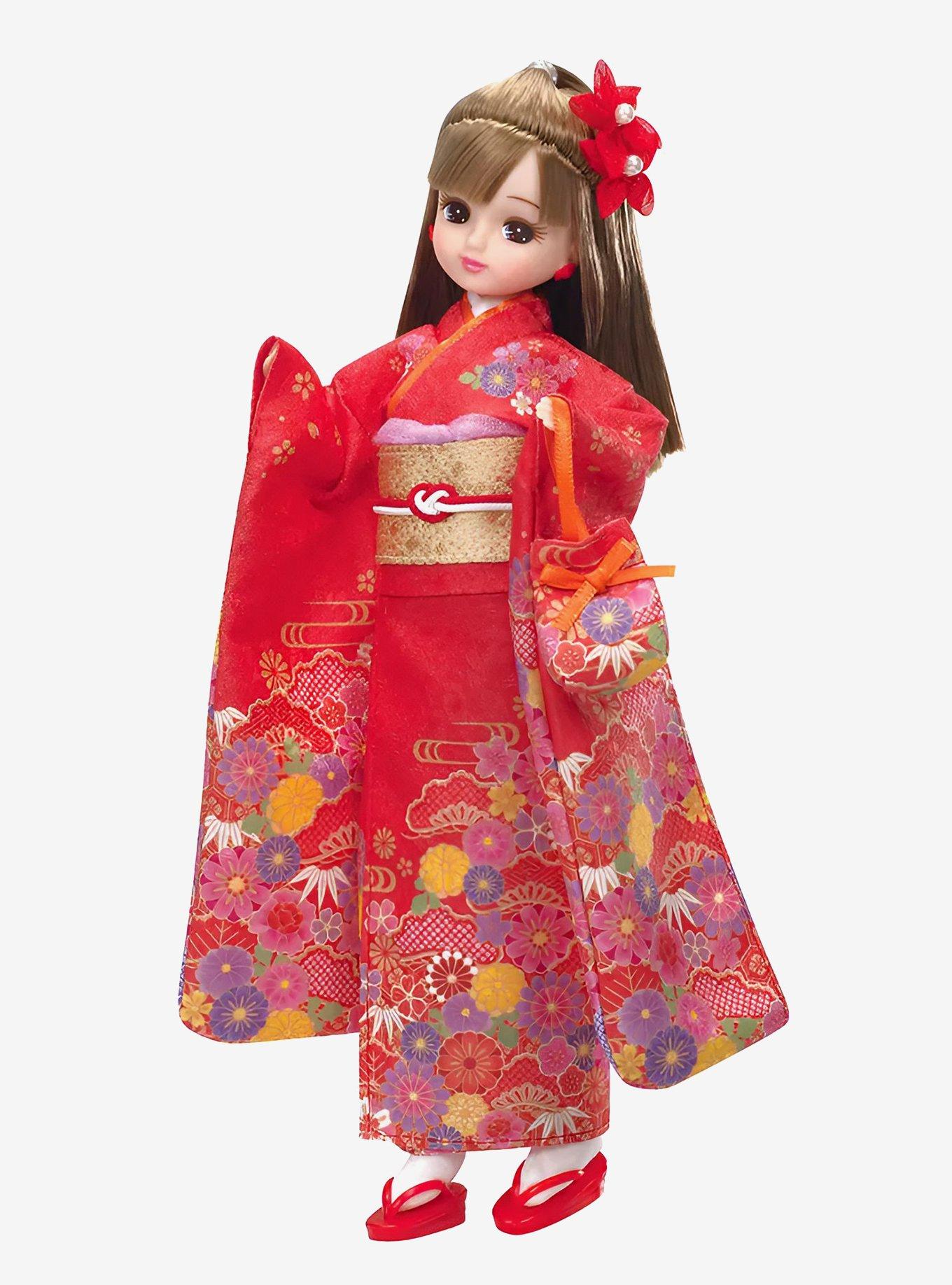 Takara Tomy Licca Red Kimono Doll, , hi-res
