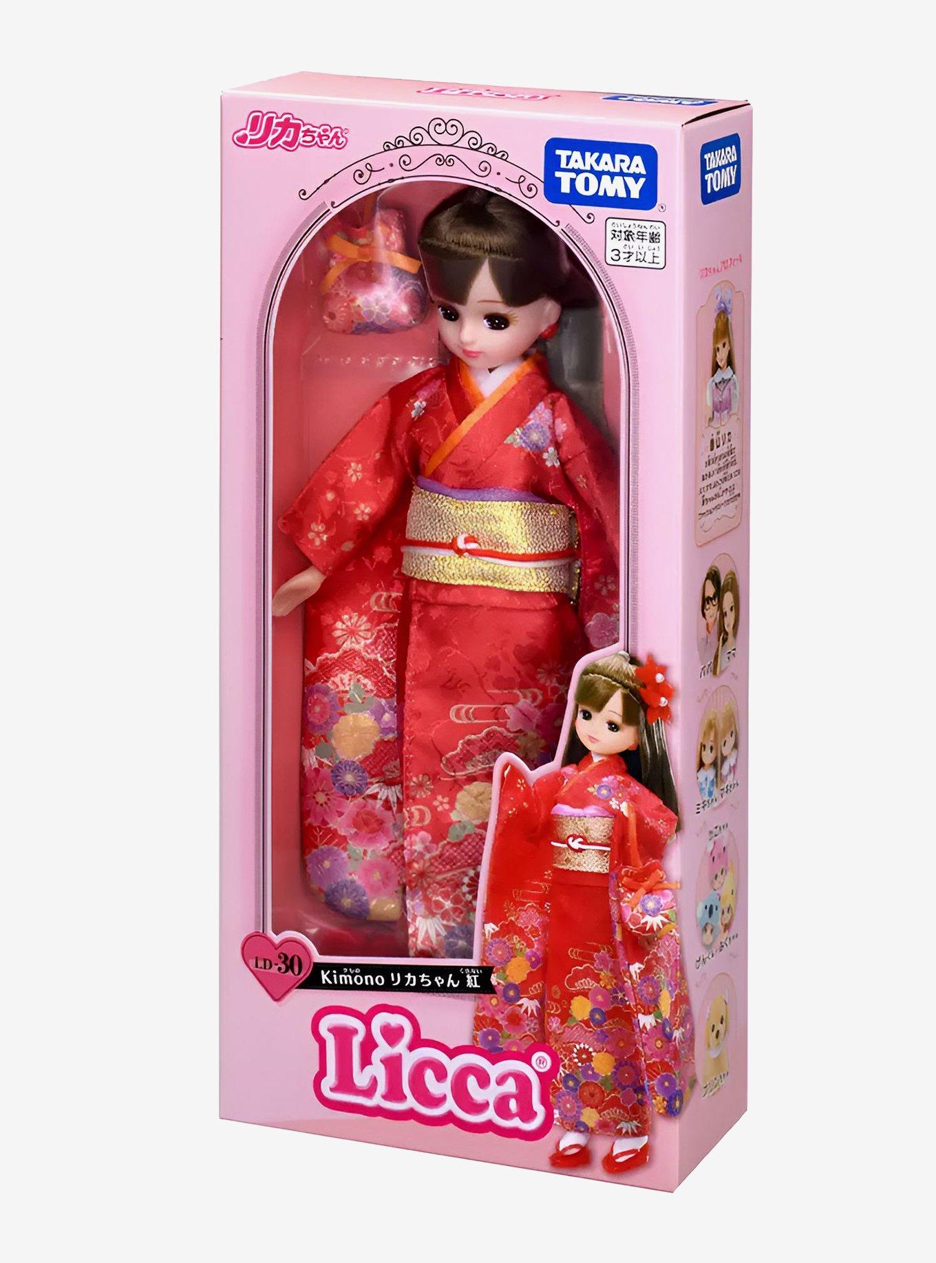 Takara Tomy Licca Red Kimono Doll, , alternate