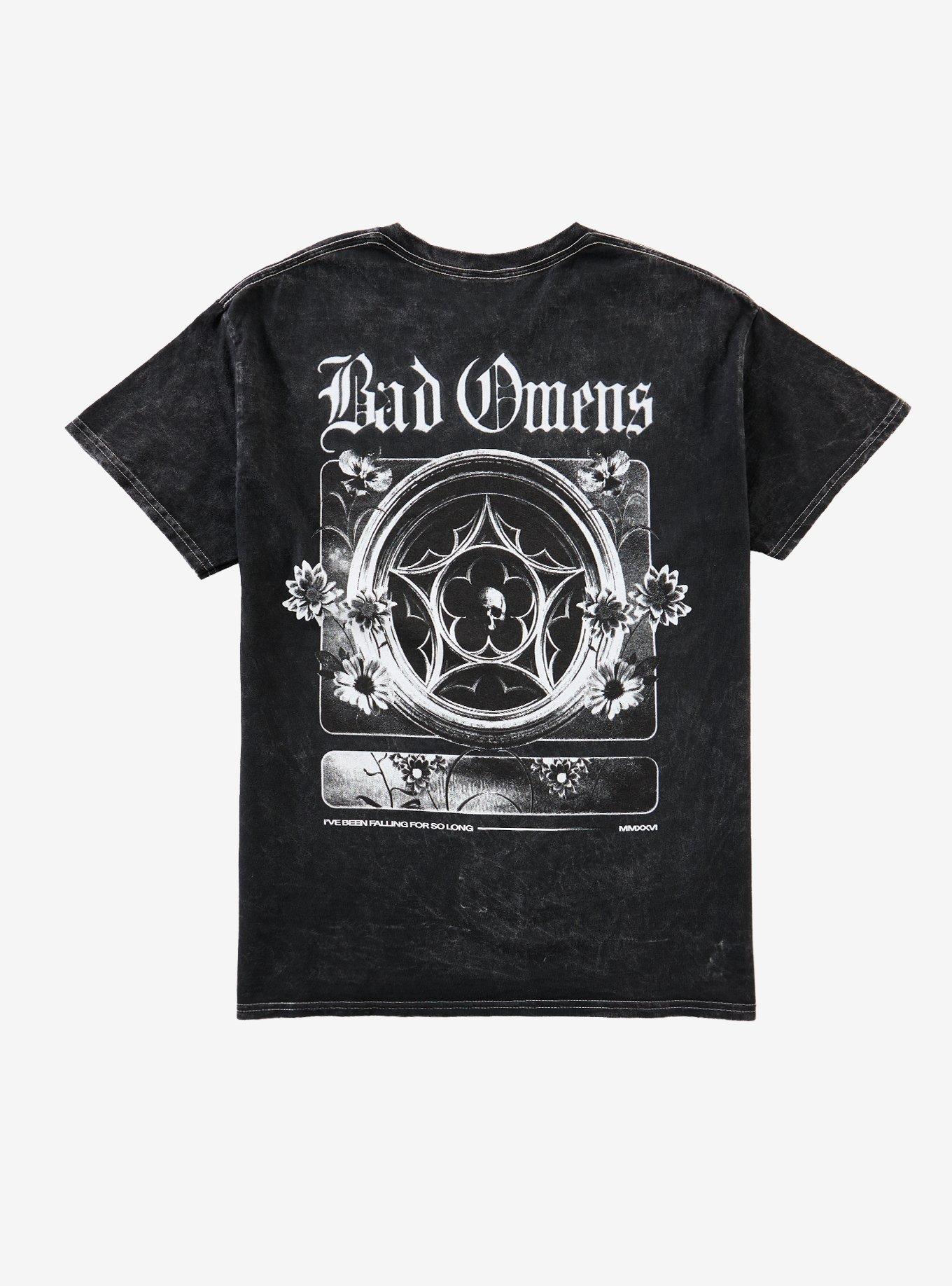 Bad Omens Floral Skull Mineral Wash T-Shirt, , hi-res
