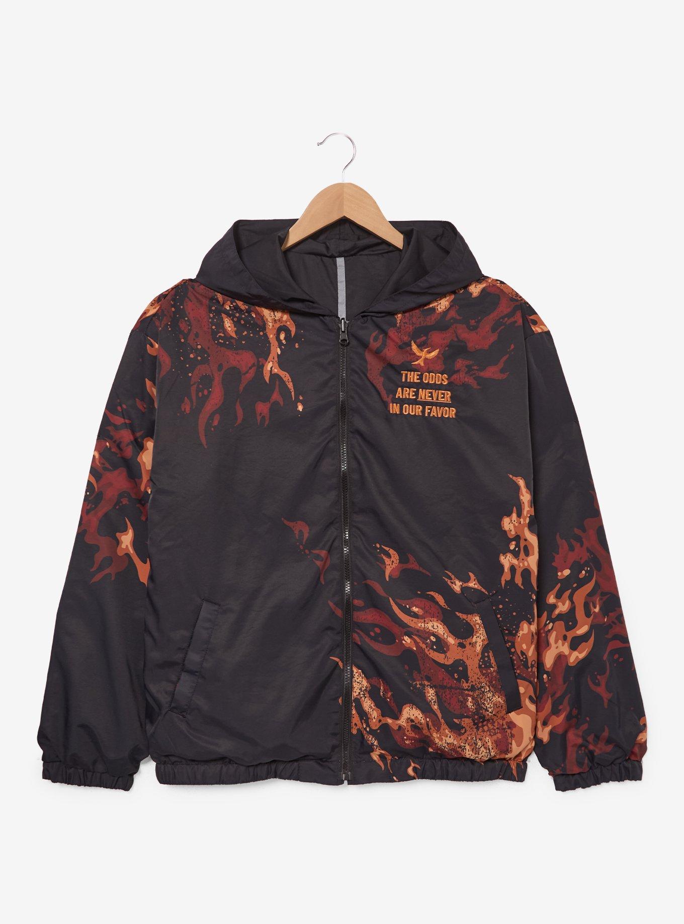 The Hunger Games Tribute Reversible Windbreaker - BoxLunch Exclusive, BLACK, alternate - view 4