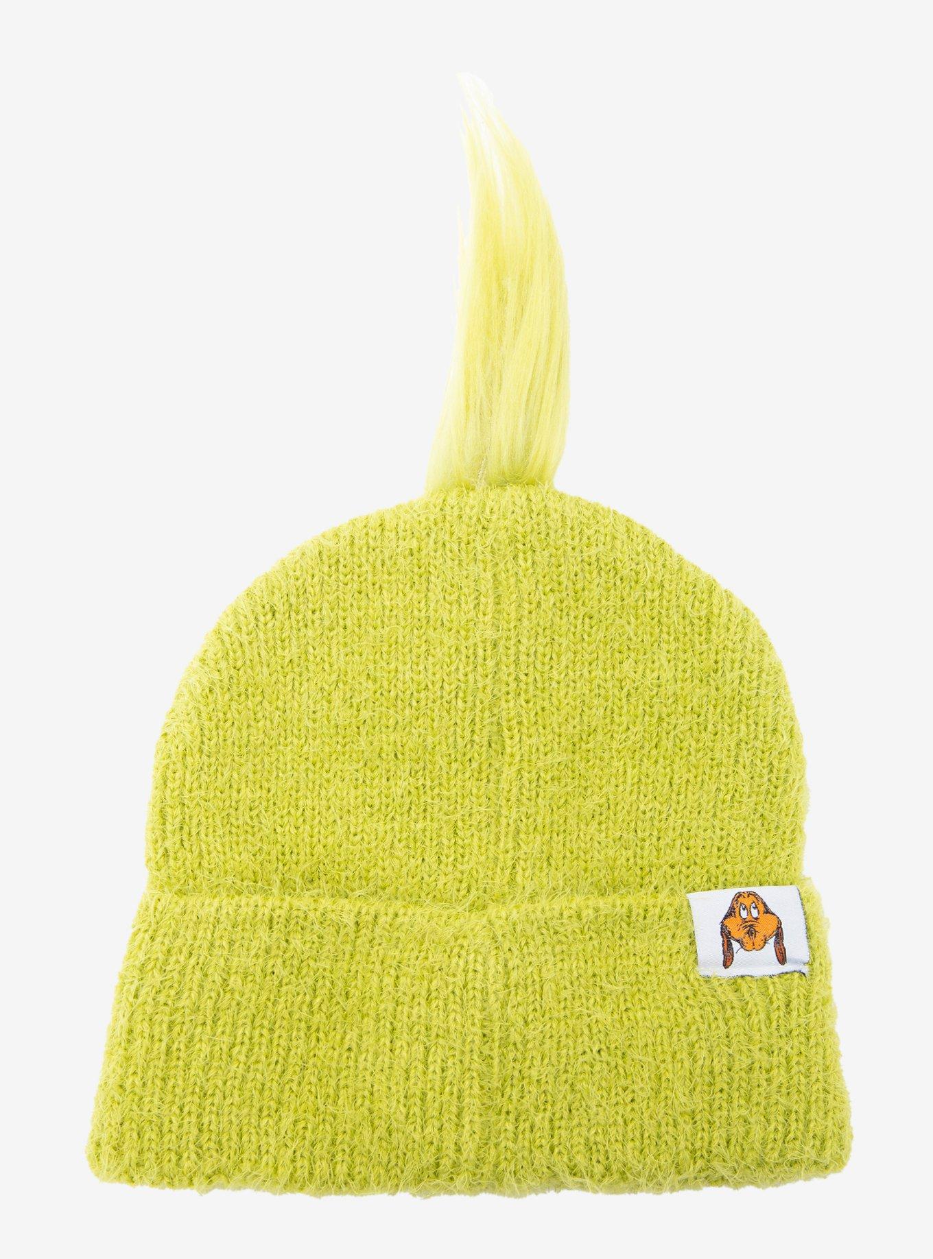 Dr. Seuss How The Grinch Stole Christmas Figural Grinch Beanie - BoxLunch Exclusive, , hi-res