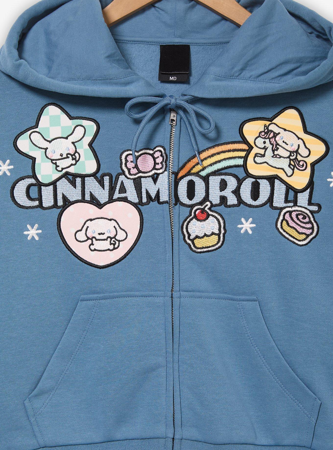 Sanrio Cinnamoroll Women's Cropped Zippered Hoodie - BoxLunch Exclusive
